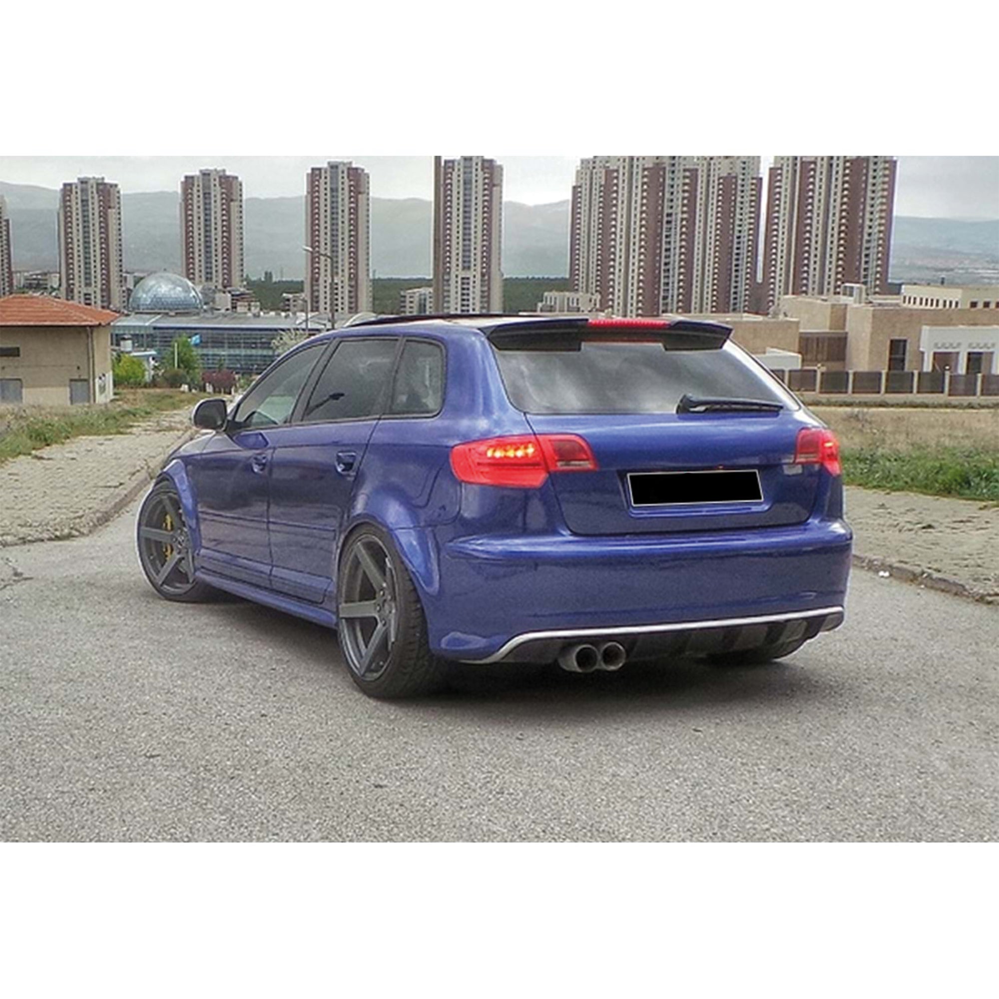 Rear Spoiler For Audi A3 8P RS3 Style 2003-2008 4 Door Piano Black Vacuum Plastic