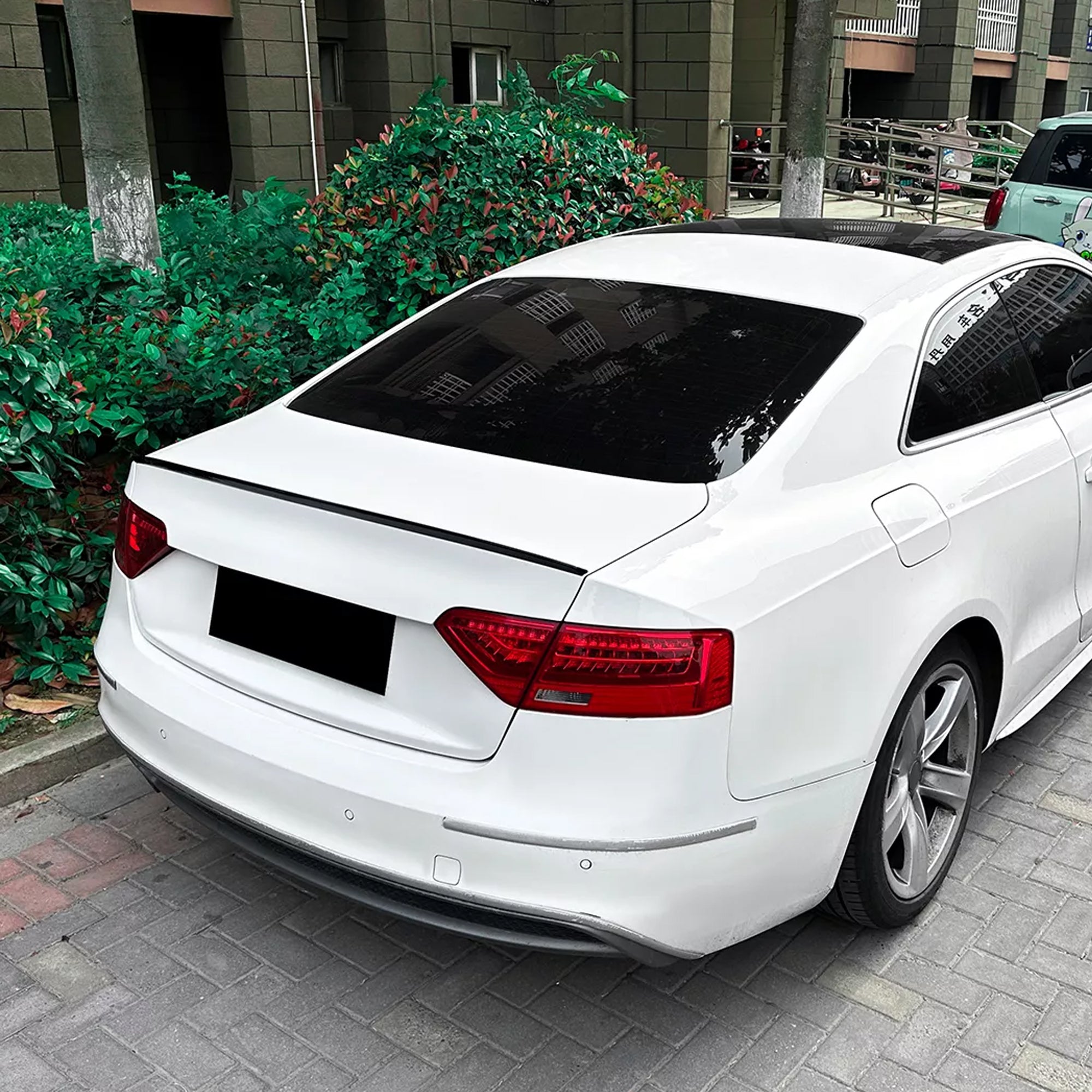 Rear Trunk Spoiler For Audi A5 8T Coupe 2007-2016 S5 Style Spoiler Piano Black ABS Plastic