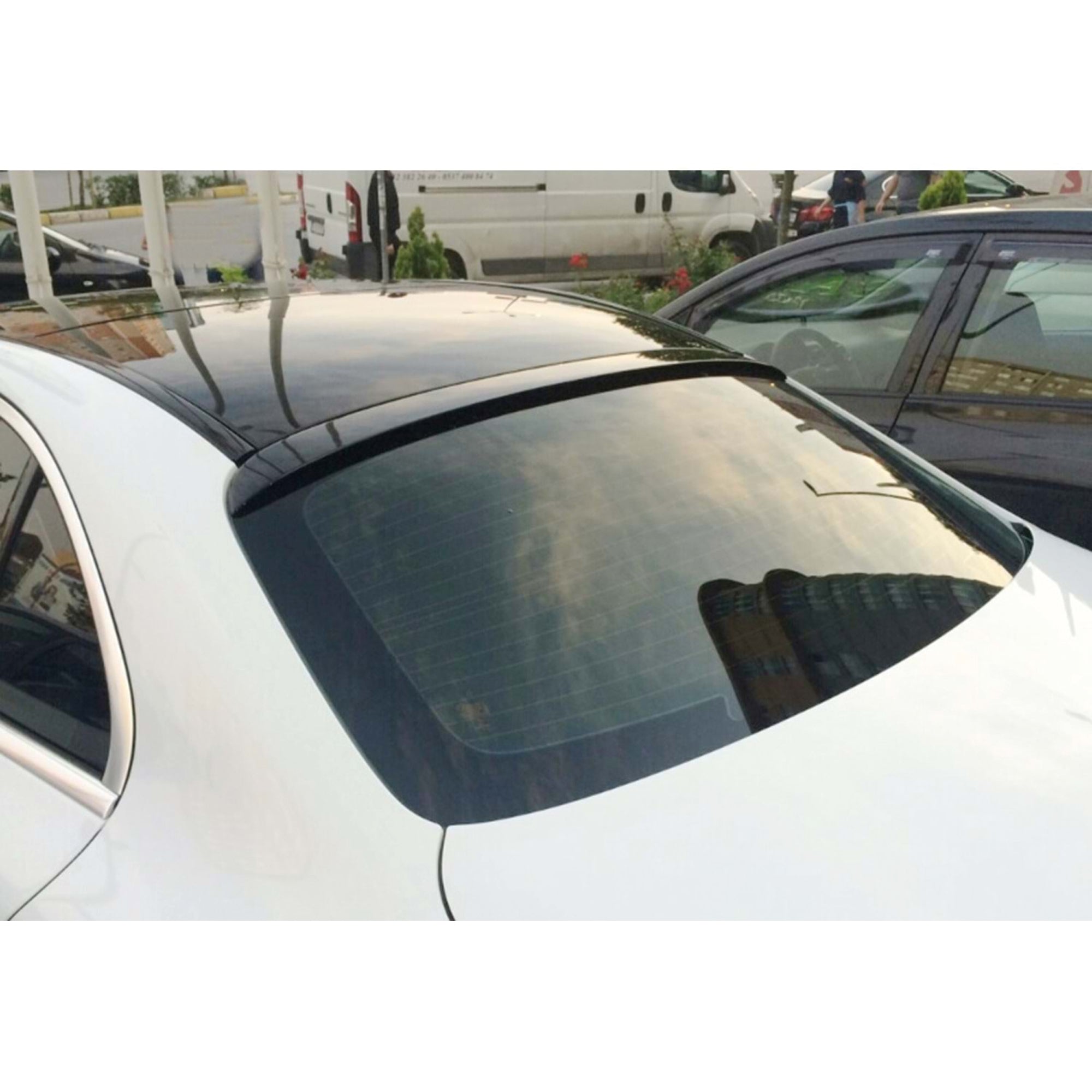 Roof Top Spoiler For Mercedes W205 AMG 2015-2021 Piano Black ABS Plastic