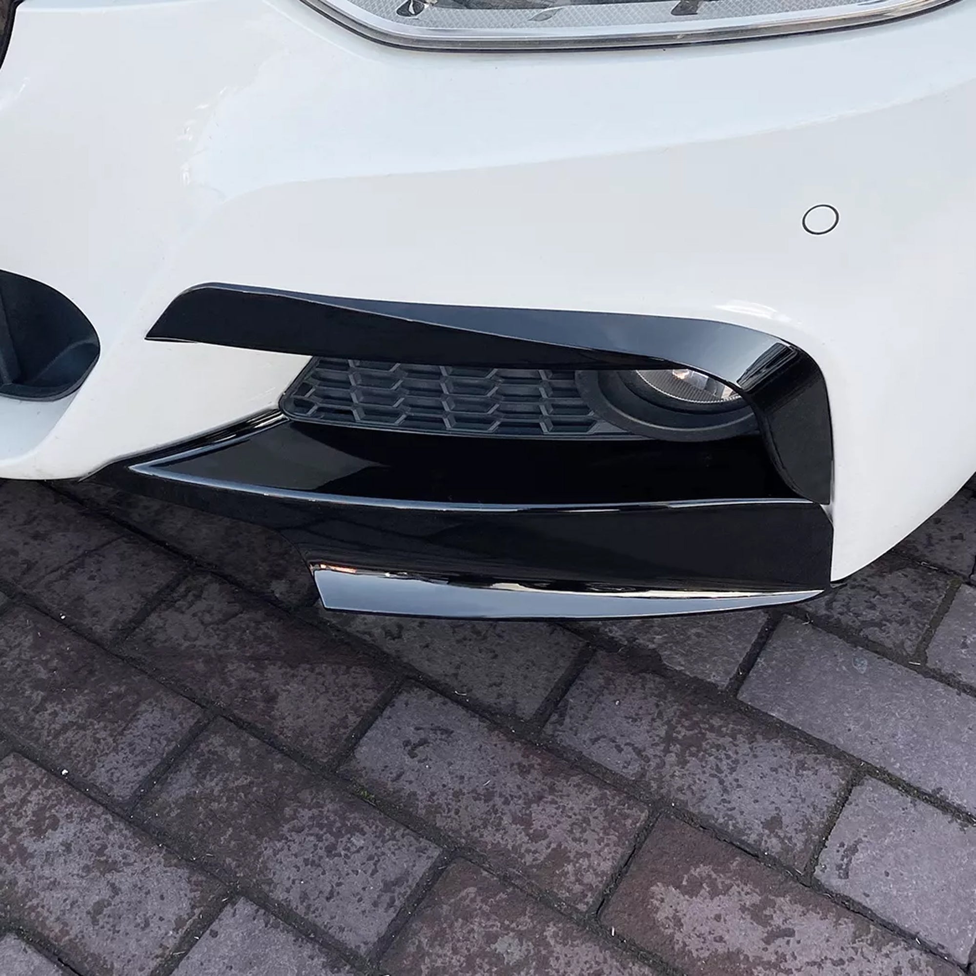 Front Bumper FLAP Wrap for BMW 3 Series F30 F31 2013-2019 M Pack, 2pcs FLAP Canards Lip Splitter Corner Trim Cover Adjustable Tuning Body Part Body Kit