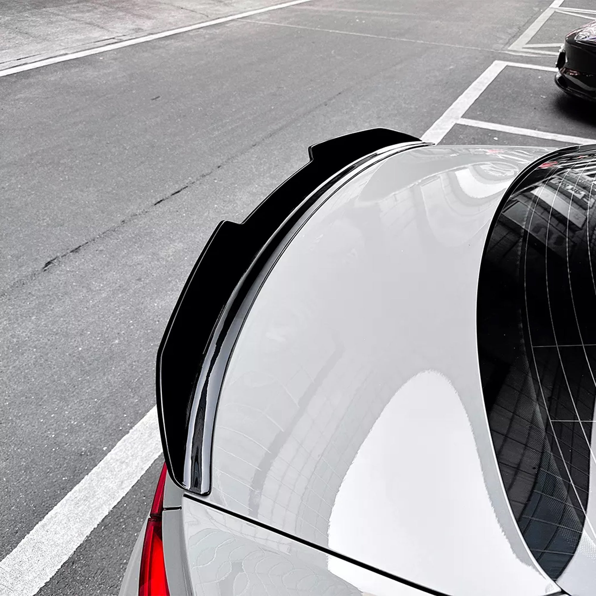 Rear Trunk Spoiler For Audi A5 S5 RS5 F5 Coupe 2017-2024 PSM Style Spoiler Piano Black ABS Plastic
