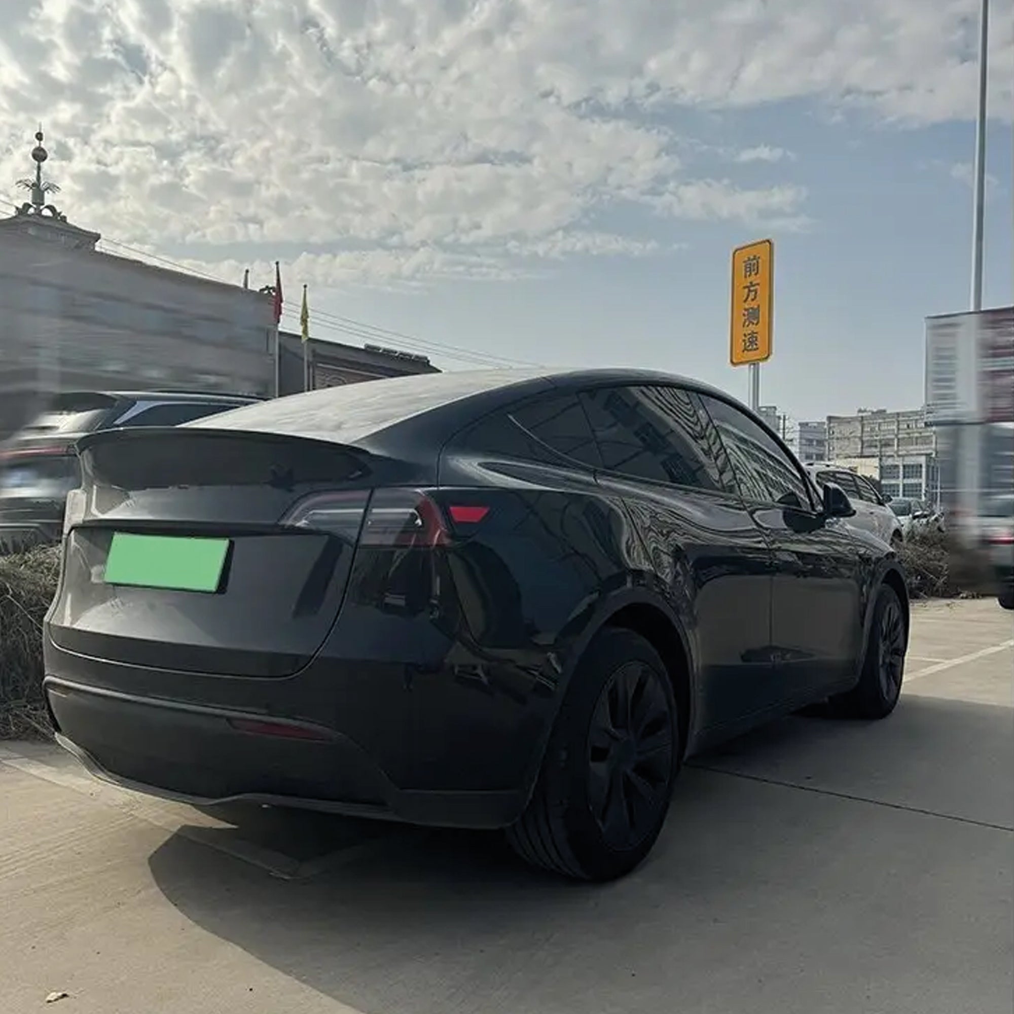 Rear Spoiler For Tesla Model Y 2019-2024 Piano Black ABS Plastic