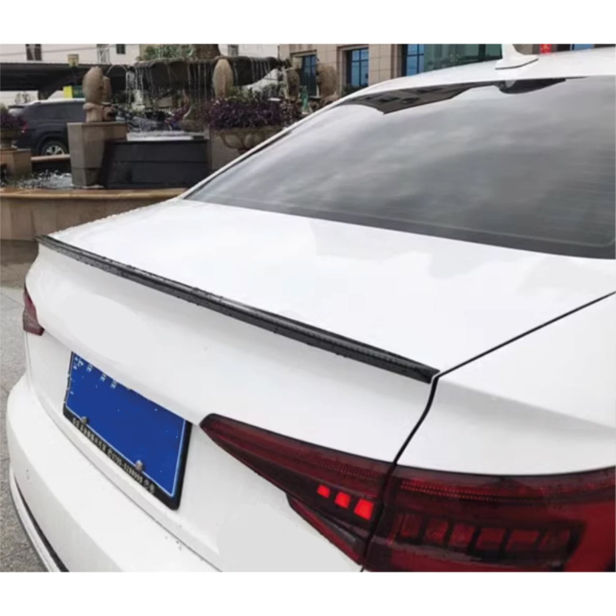 Rear Spoiler For Audi A4 B9 S4 Style 2019-2021 Piano Black ABS Plastic
