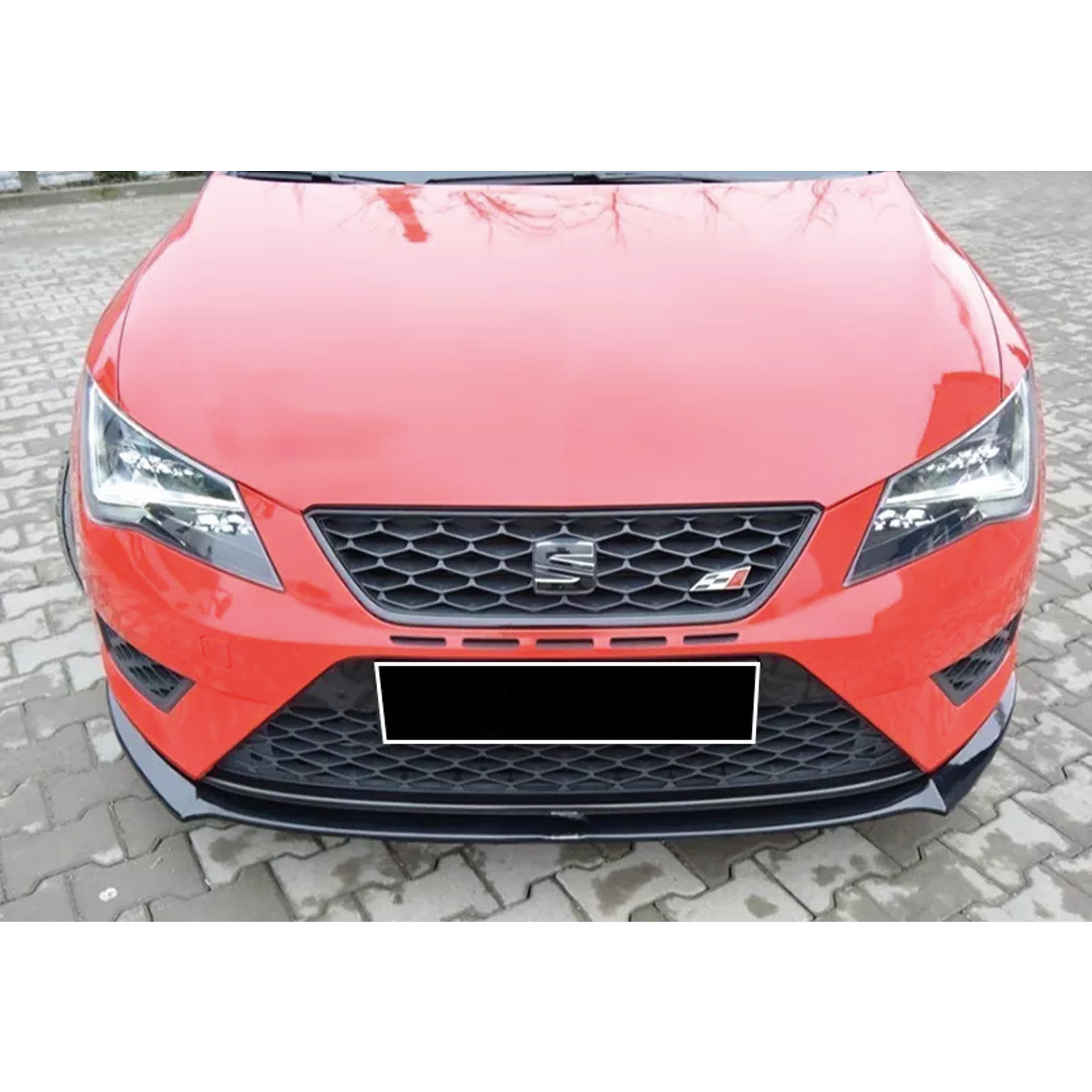 Front Bumper Lip Splitter for Seat Leon FR MK3 2012 - 2016 Cupra PFL, ABS Plastic Piano Black Vacuum Car Tuning Body Part Body Kit
