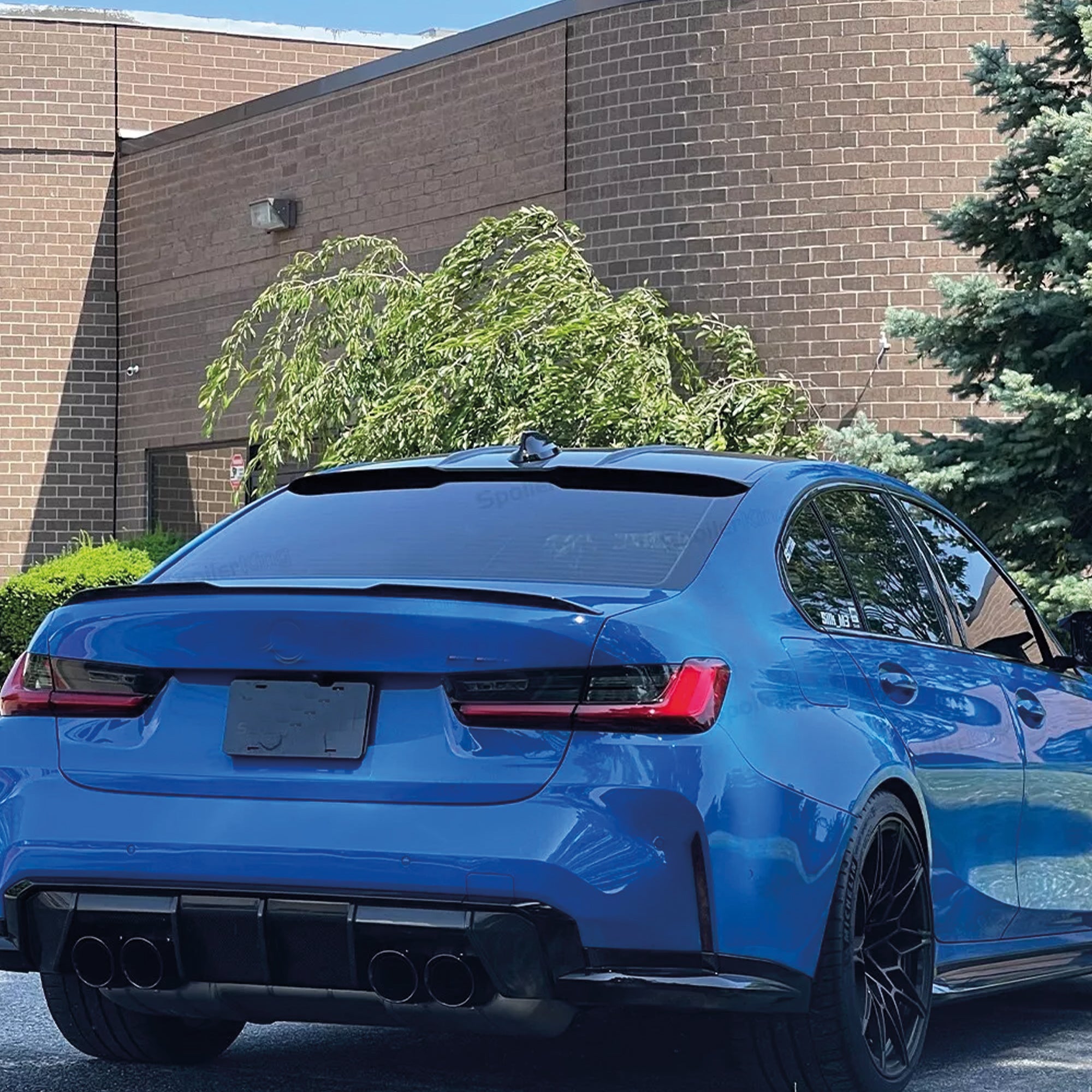 Roof Top Spoiler For BMW G20 3 Series M4 Style 2019+ Piano Black ABS Plastic