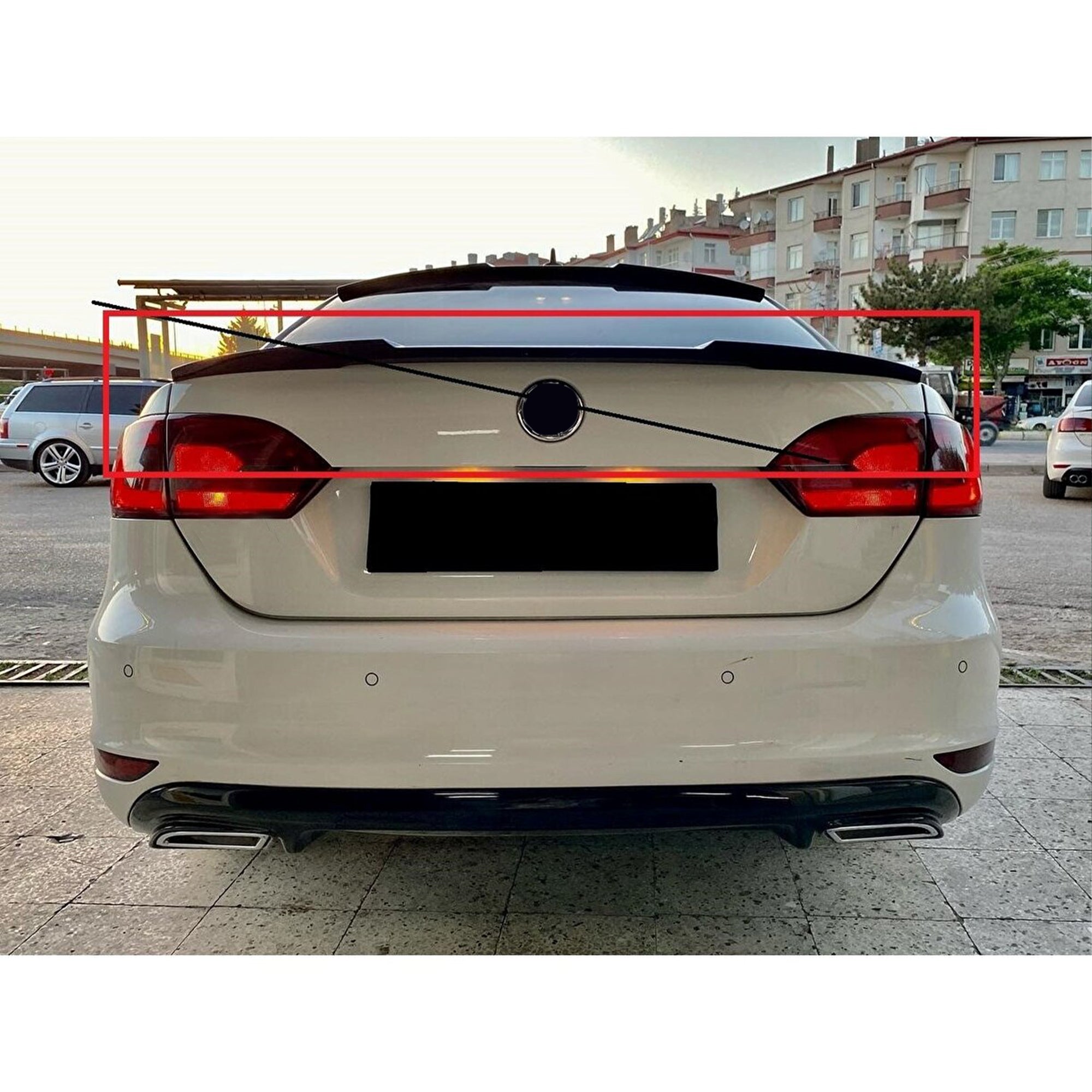 Rear Trunk Spoiler For VW Volkswagen Jetta MK6 2011-2018 M4 Style Spoiler Piano Black ABS Plastic