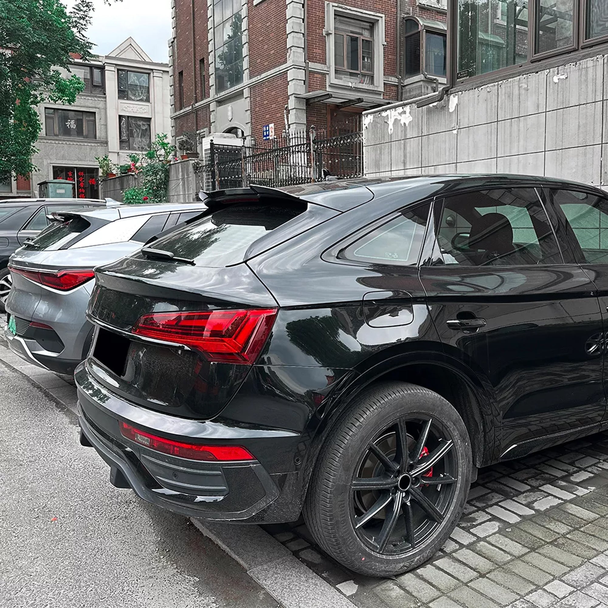 Rear Roof Spoiler For Audi Q5 FY Sportback 2021+ Spoiler Piano Black ABS Plastic