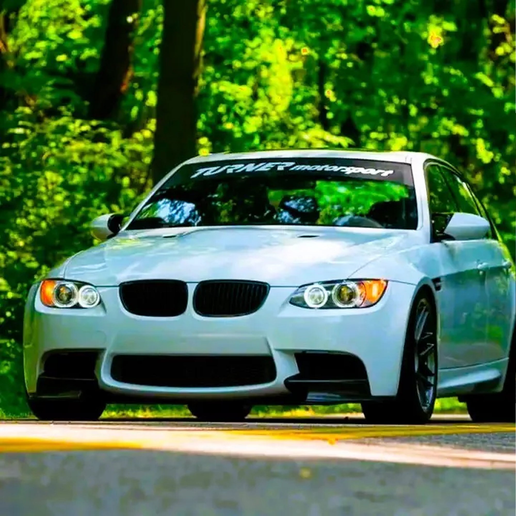 Front Bumper FLAP Wrap for BMW 3 Series E90 E91 E92 E93 2007-2013 M3 Bumper, 2pcs FLAP Canards Lip Splitter Corner Trim Cover Adjustable Tuning Body Part Body Kit