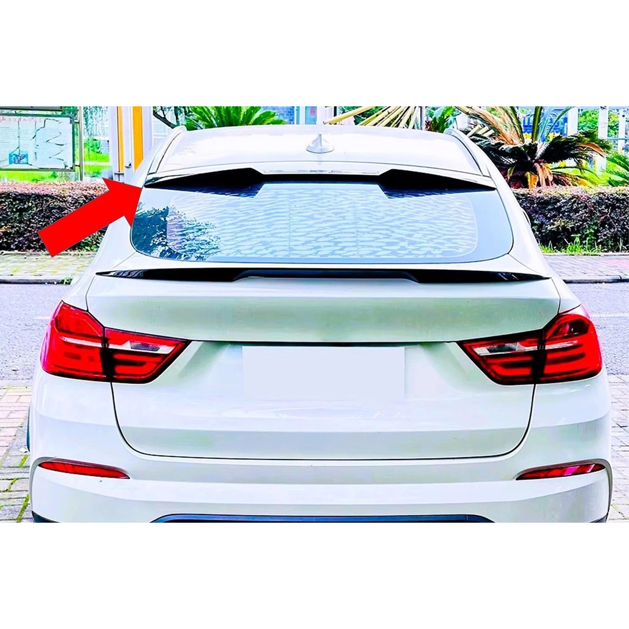 Rear Roof Spoiler For BMW X4 F26 2014-2017 M4 Style Spoiler Piano Black ABS Plastic