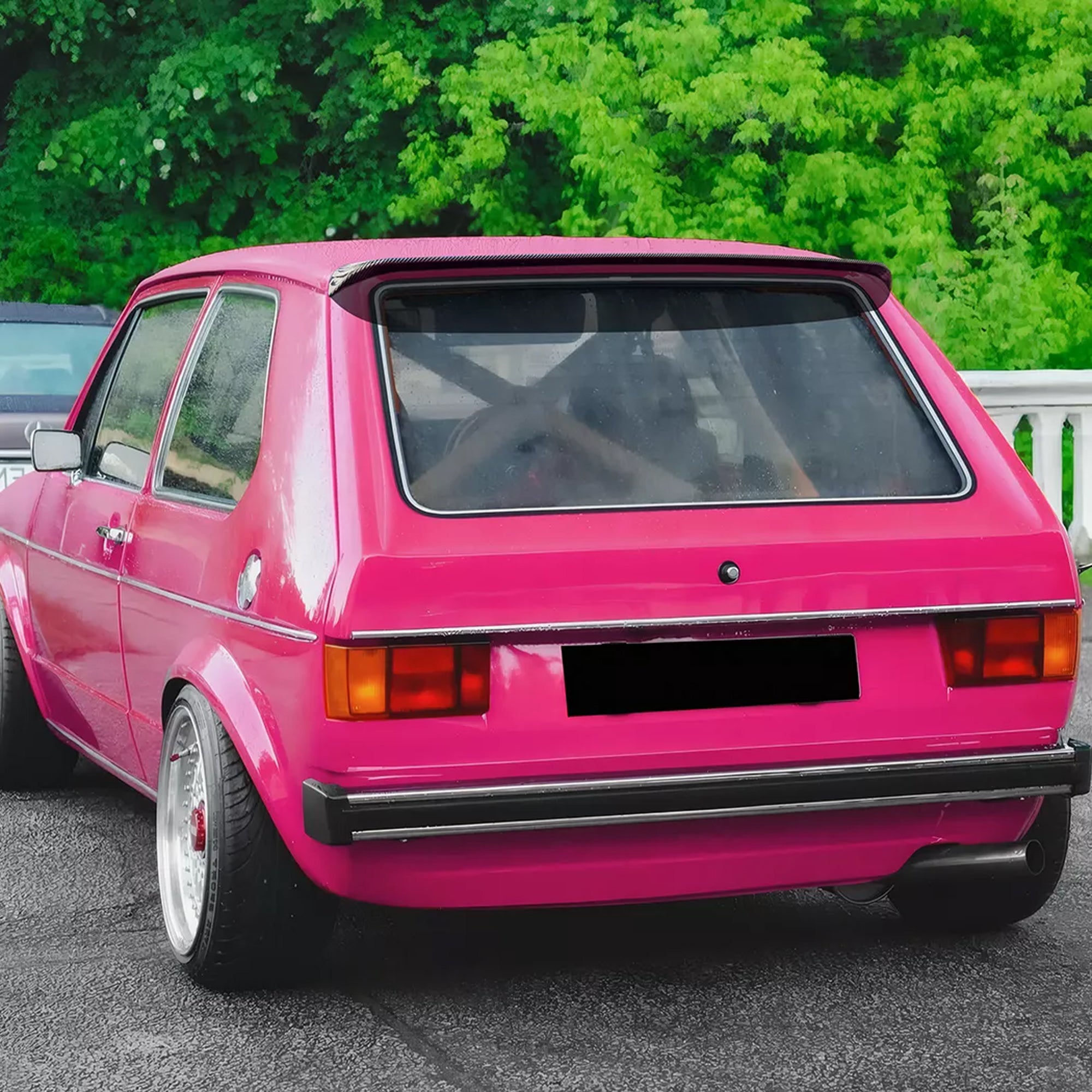 Rear Roof Spoiler For VW Volkswagen Golf MK1 1974-1987 Spoiler Piano Black ABS Plastic