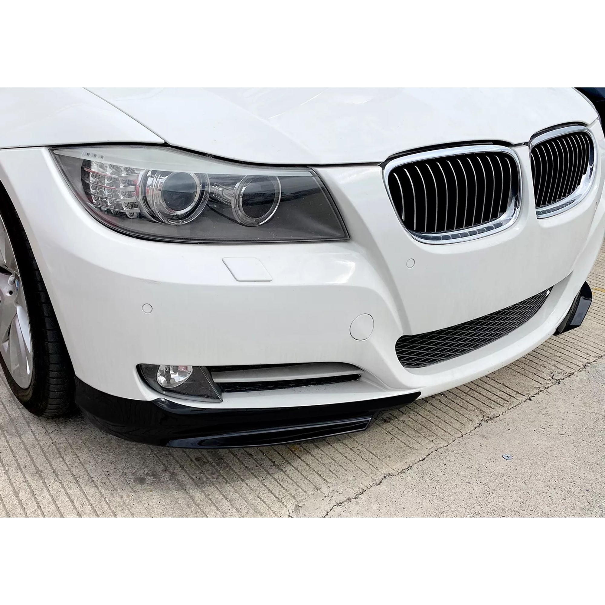 Front Bumper FLAP Wrap for BMW 3 Series E90 E91 LCI 2009-2012, 2pcs FLAP Canards Lip Splitter Corner Trim Cover Adjustable Tuning Body Part Body Kit