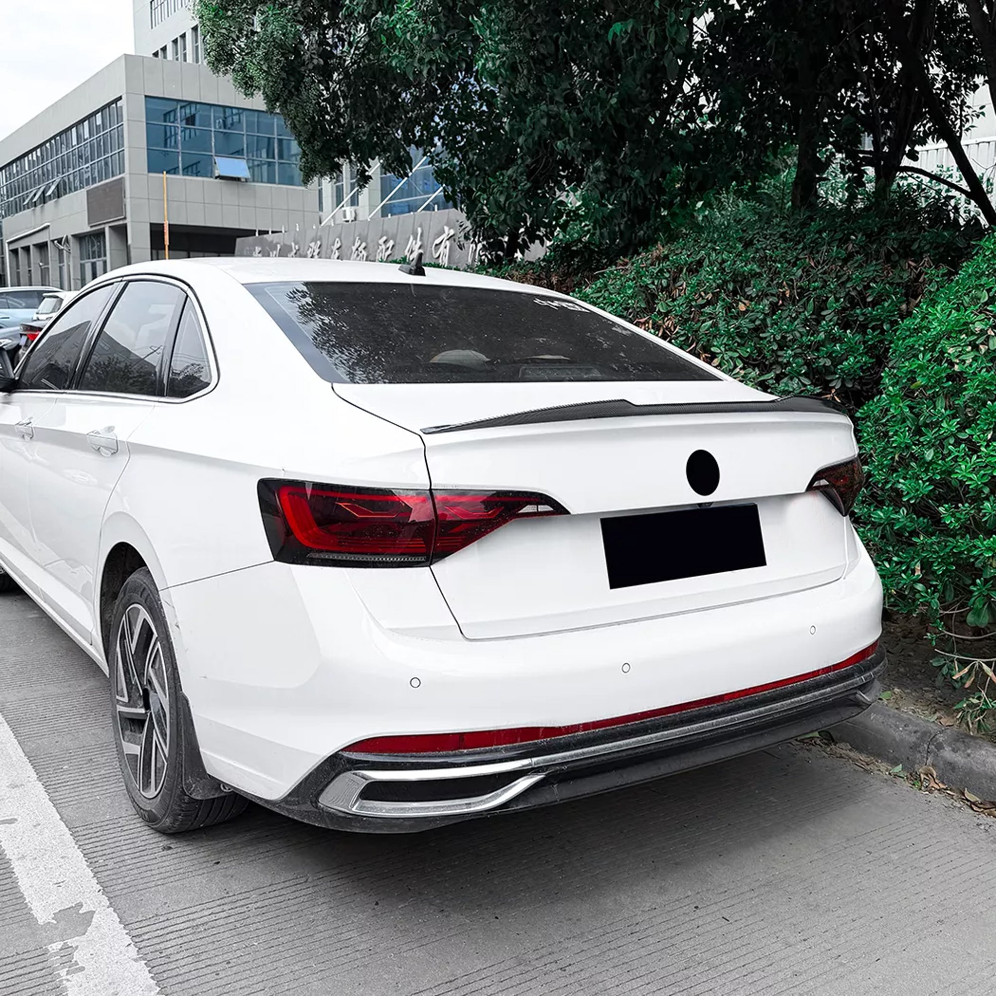 Rear Trunk Spoiler For VW Volkswagen Jetta MK7 2019+ M4 Style Spoiler Piano Black ABS Plastic