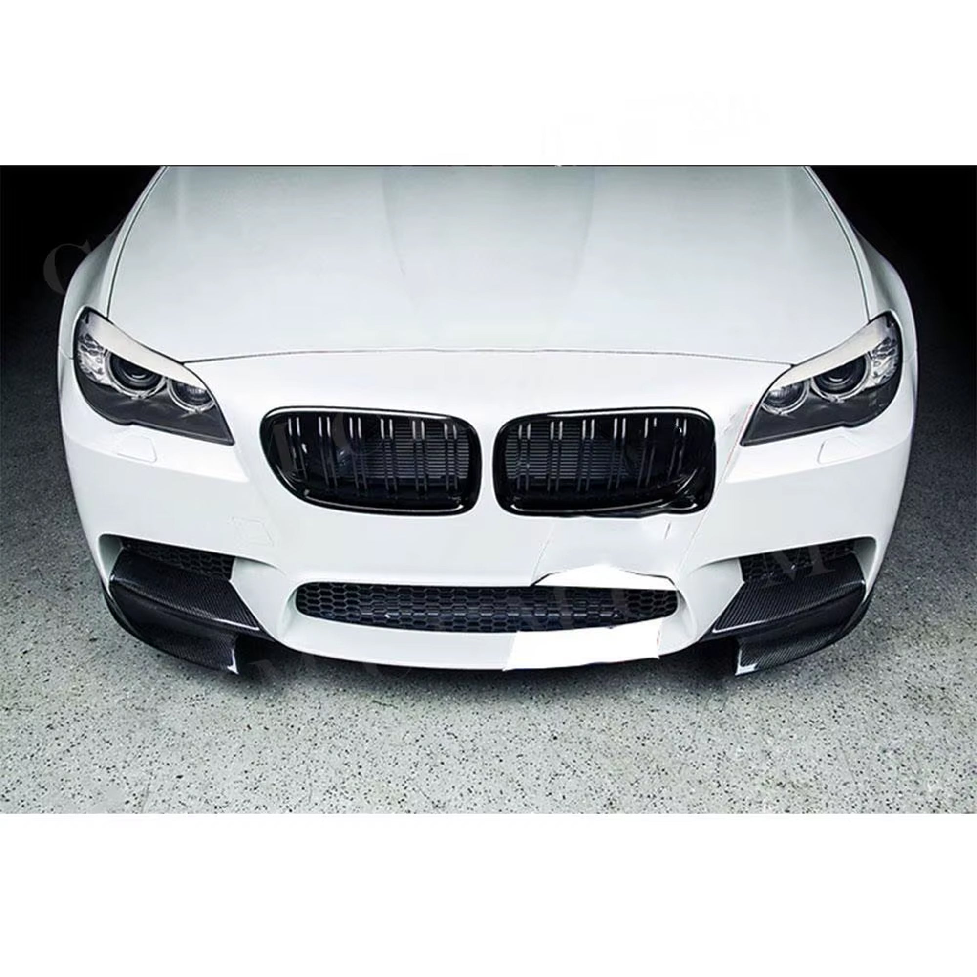 Front Bumper FLAP Wrap for BMW 5 Series F10 F11 M5 2011-2017, 2pcs FLAP Canards Lip Splitter Corner Trim Cover Adjustable Tuning Body Part Body Kit