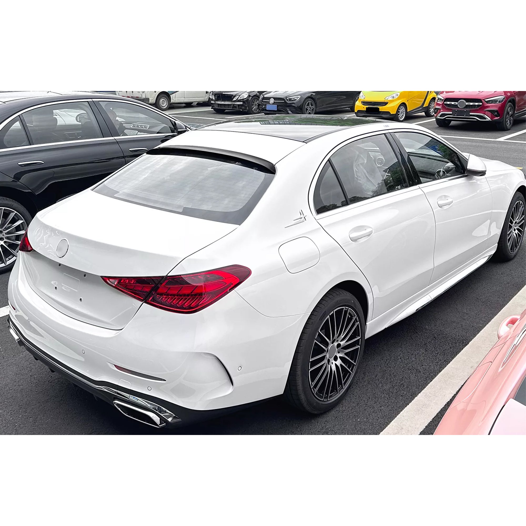 Roof Top Spoiler For Mercedes Benz C Class W206 AMG 2022+ Piano Black ABS Plastic