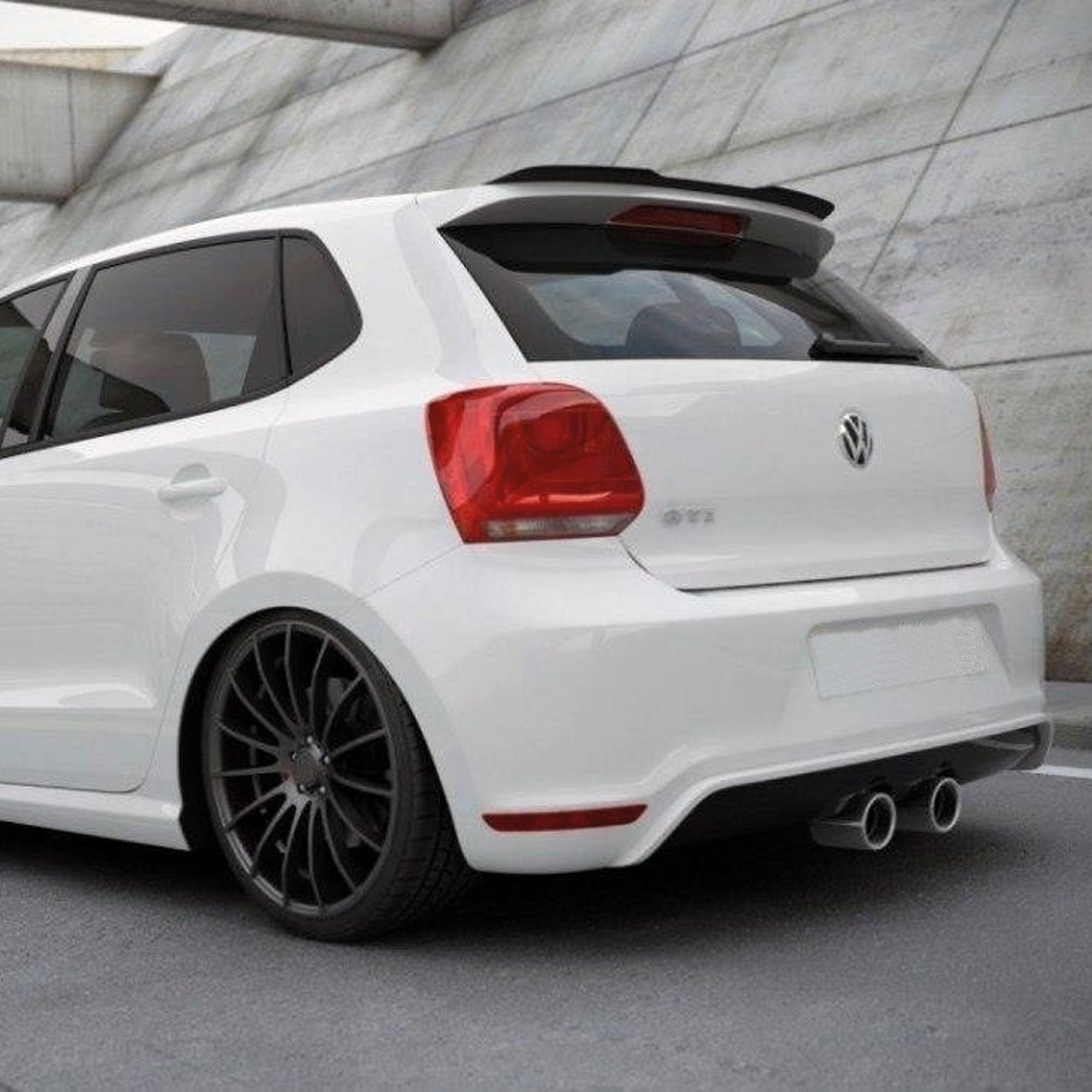 Rear Spoiler For VW Polo MK5 GTI R V1 2009-2017 Piano Black ABS Plastic