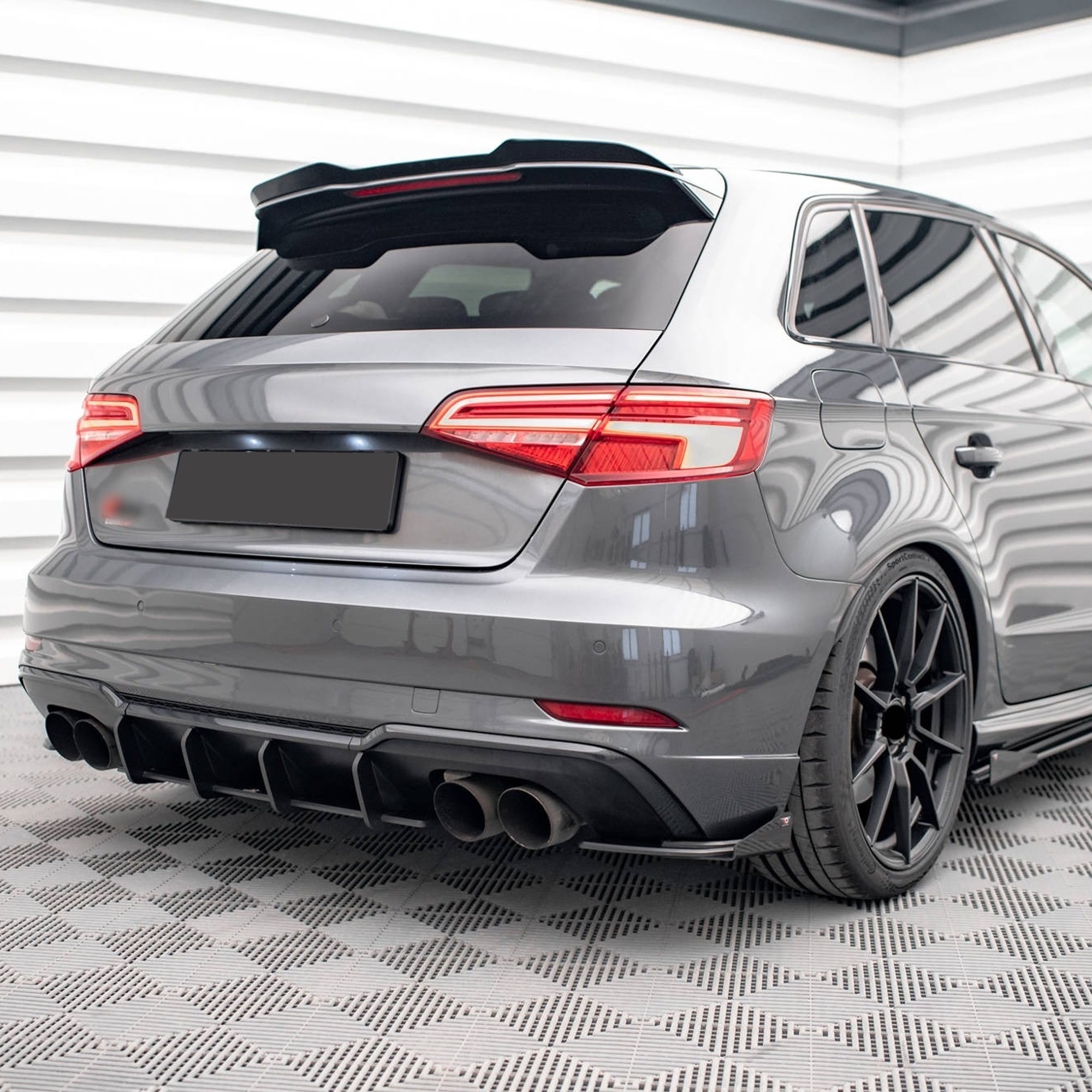 Rear Roof Spoiler For Audi A3 S3 8V Hatchback 2013-2020 Roof M4 Style Spoiler Piano Black ABS Plastic