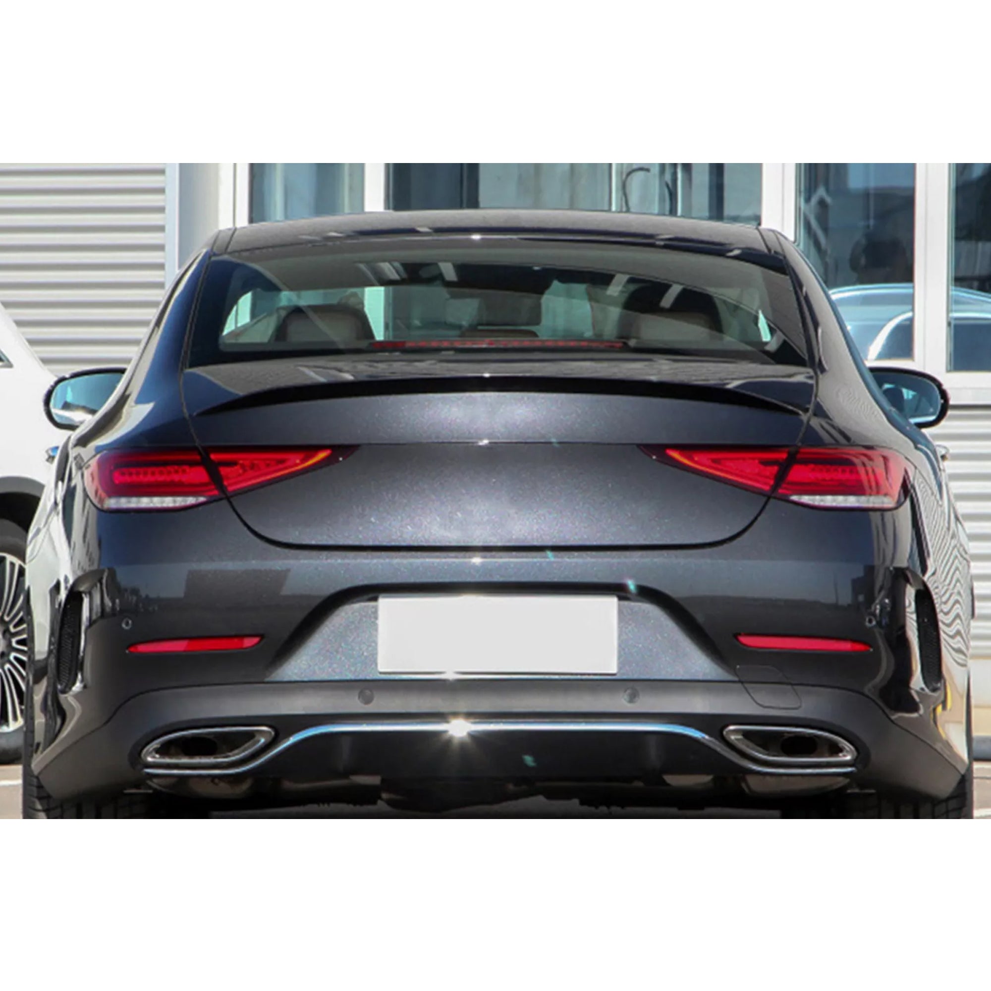 Rear Trunk Spoiler For Mercedes Benz CLS Class C257 2018+ Spoiler Piano Black ABS Plastic
