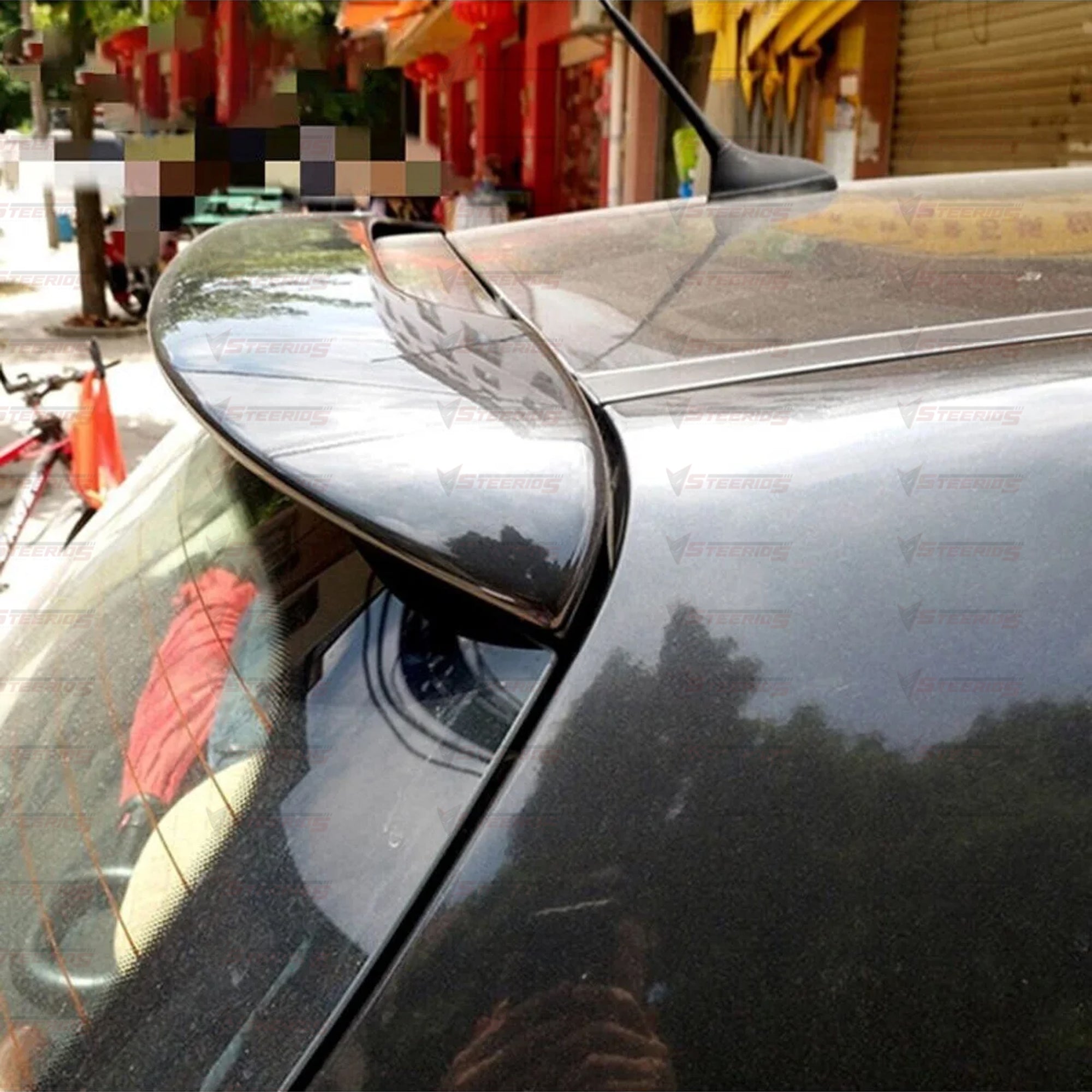 Rear Roof Spoiler For Peugeot 307 2001-2008 Piano Black ABS Plastic