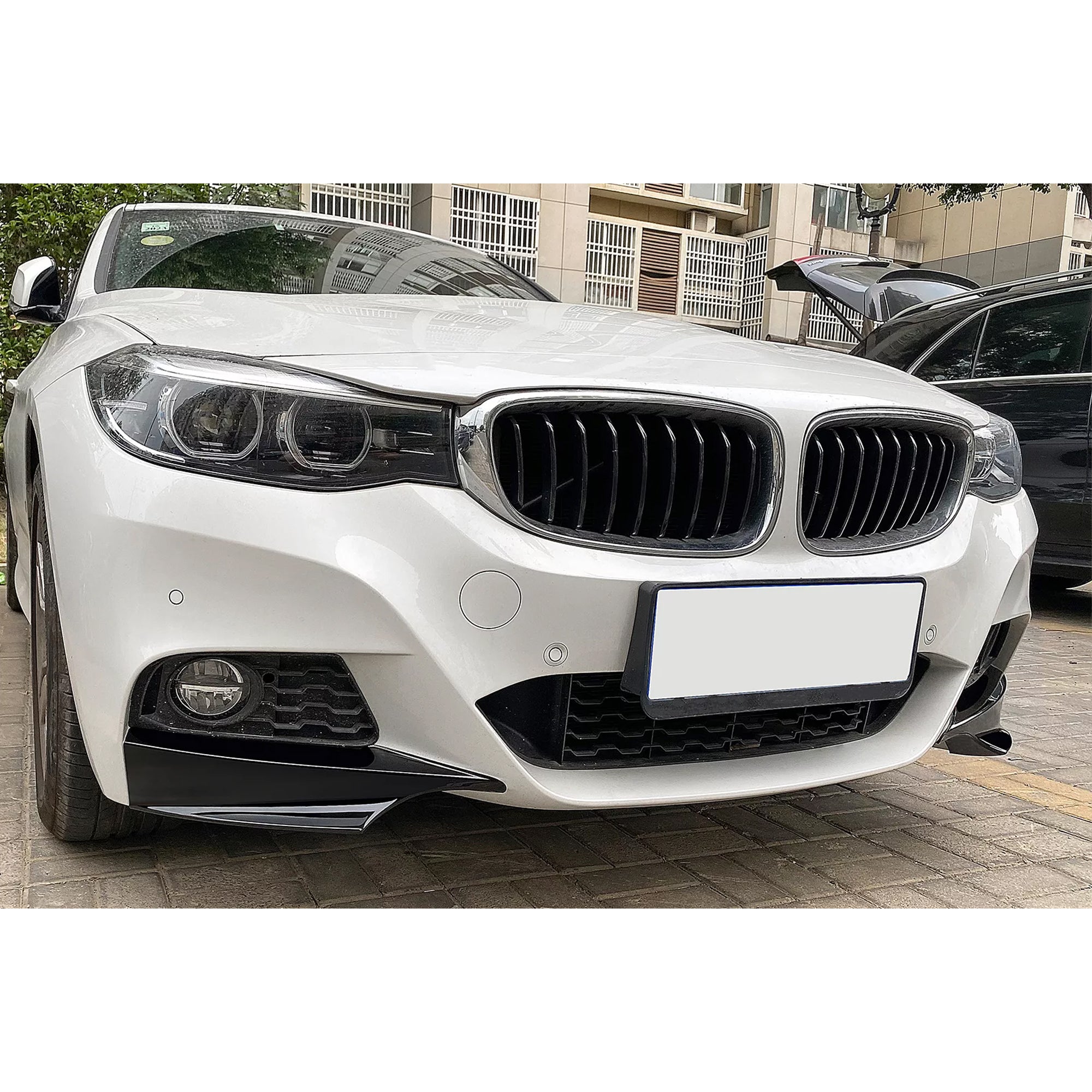 Front Bumper FLAP Wrap for BMW 3 Series F34 2014-2019 M Sport, 2pcs FLAP Canards Lip Splitter Corner Trim Cover Adjustable Tuning Body Part Body Kit