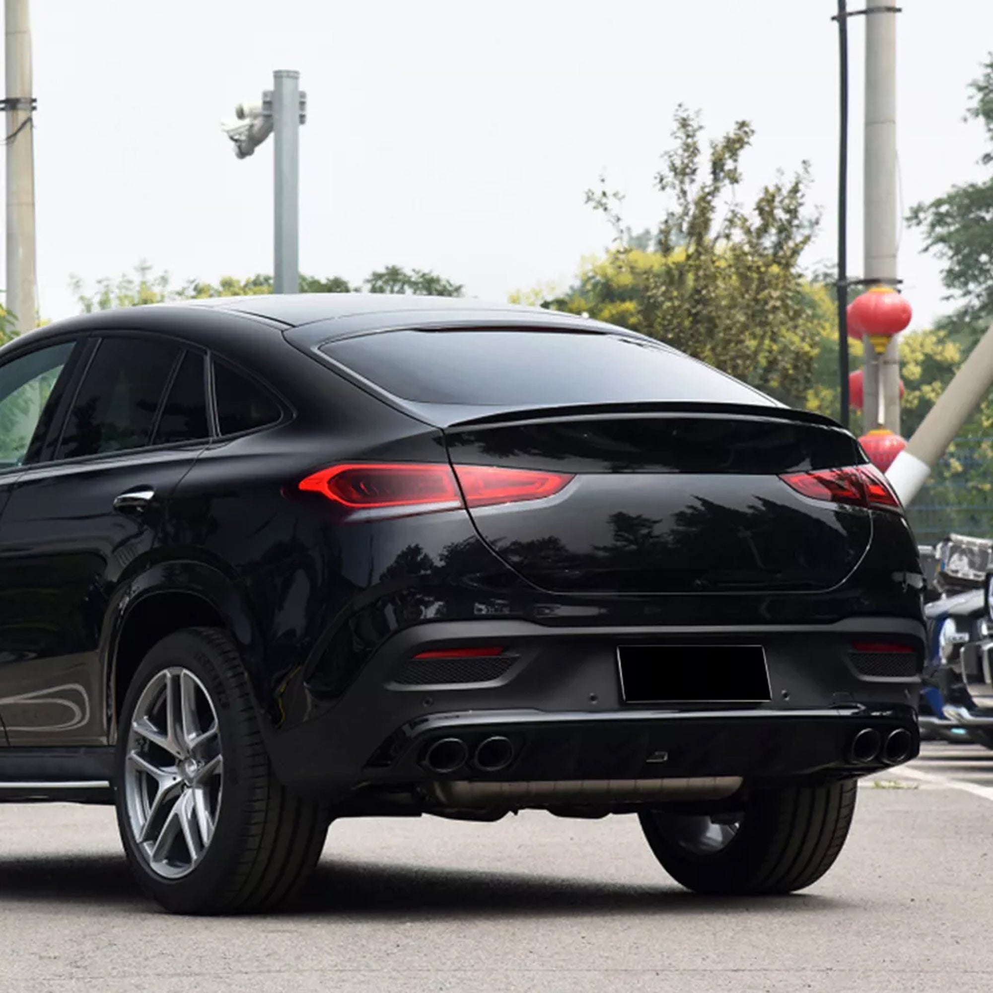 Rear Trunk Spoiler For Mercedes Benz GLE Class GLE Coupe C167 2020+ Spoiler Piano Black ABS Plastic