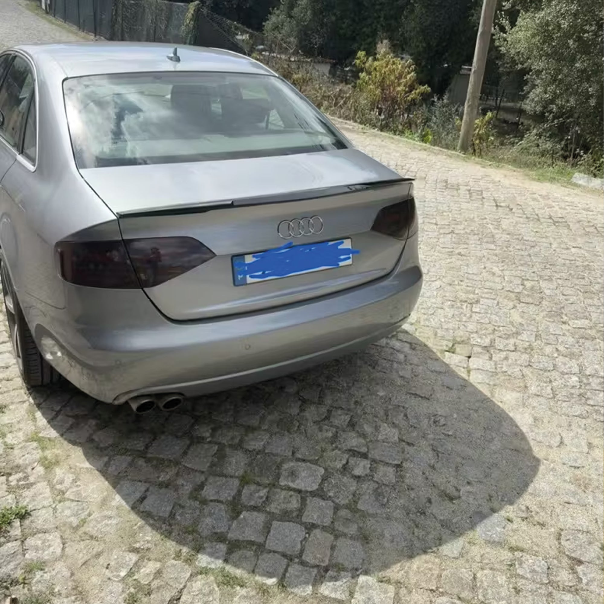 Rear Spoiler For Audi A4 B8 M4 Style 2009-2012 Piano Black ABS Plastic