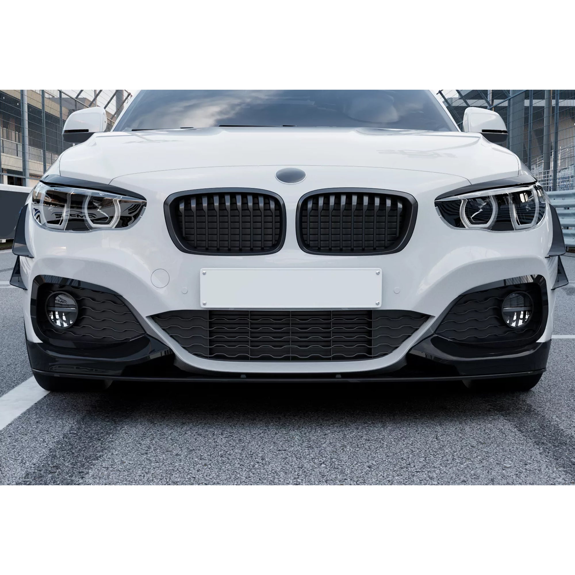 Front Bumper FLAP Wrap for BMW 1 Serise F20 F21 Pre-facelift M-Pack 2012-2014, 2pcs FLAP Canards Lip Splitter Corner Trim Cover Adjustable Tuning Body Part Body Kit
