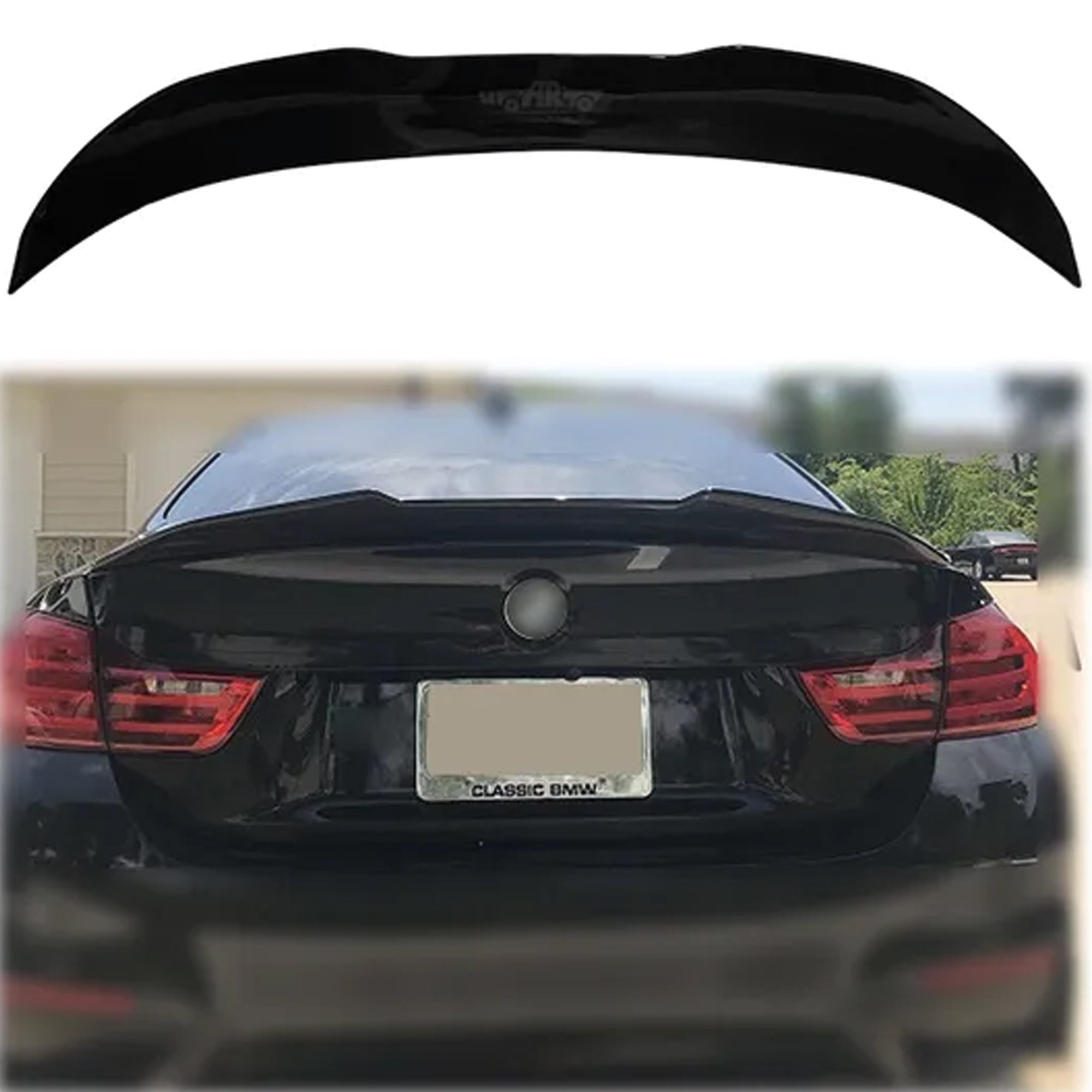 Rear Spoiler For BMW 5-Series F10 PSM 2010-2017 520i 535i 528i Piano Black ABS Plastic