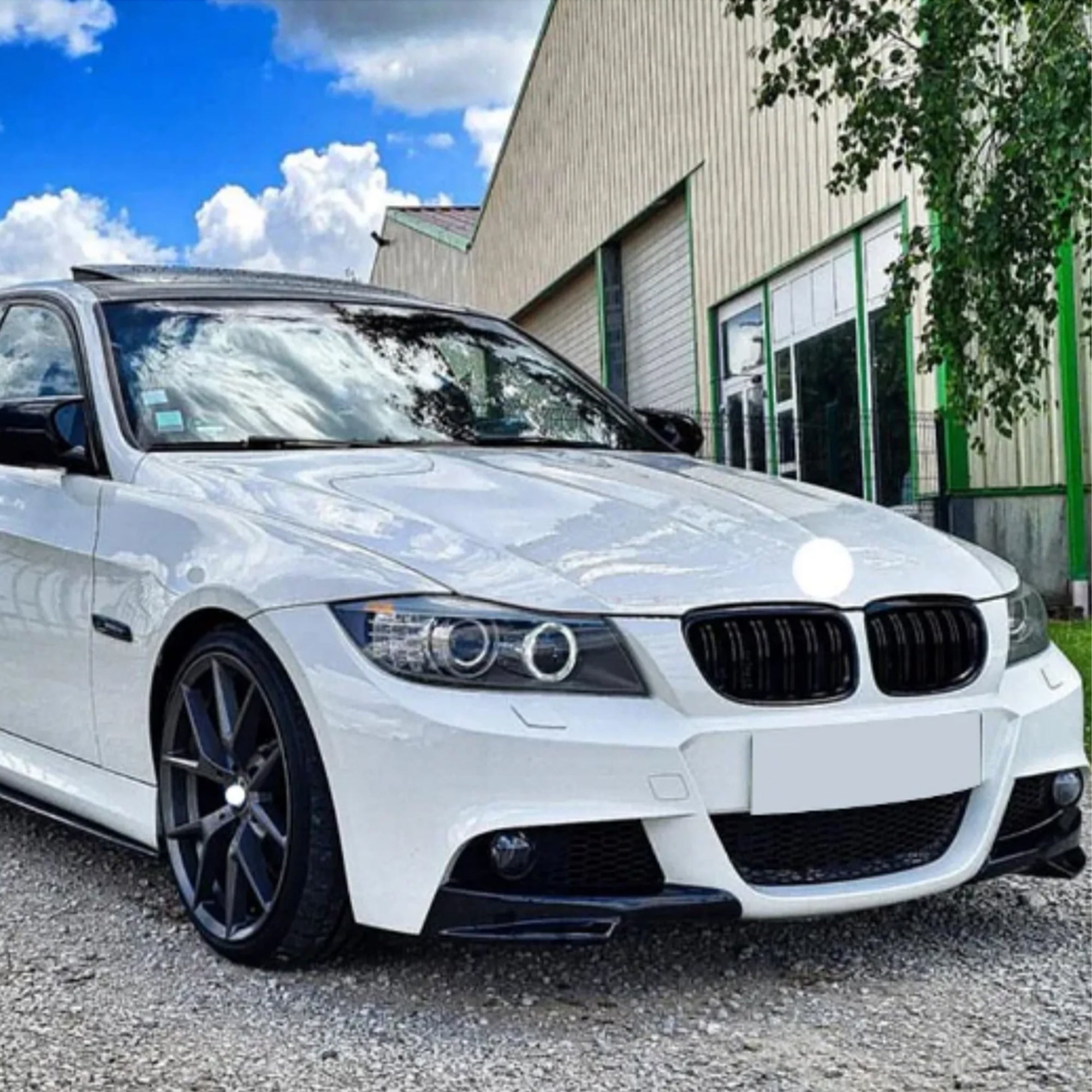 Front Bumper FLAP Wrap for BMW 3 Series E90 LCI 2009-2012 M-Tech M Sport, 2pcs FLAP Canards Lip Splitter Corner Trim Cover Adjustable Tuning Body Part Body Kit
