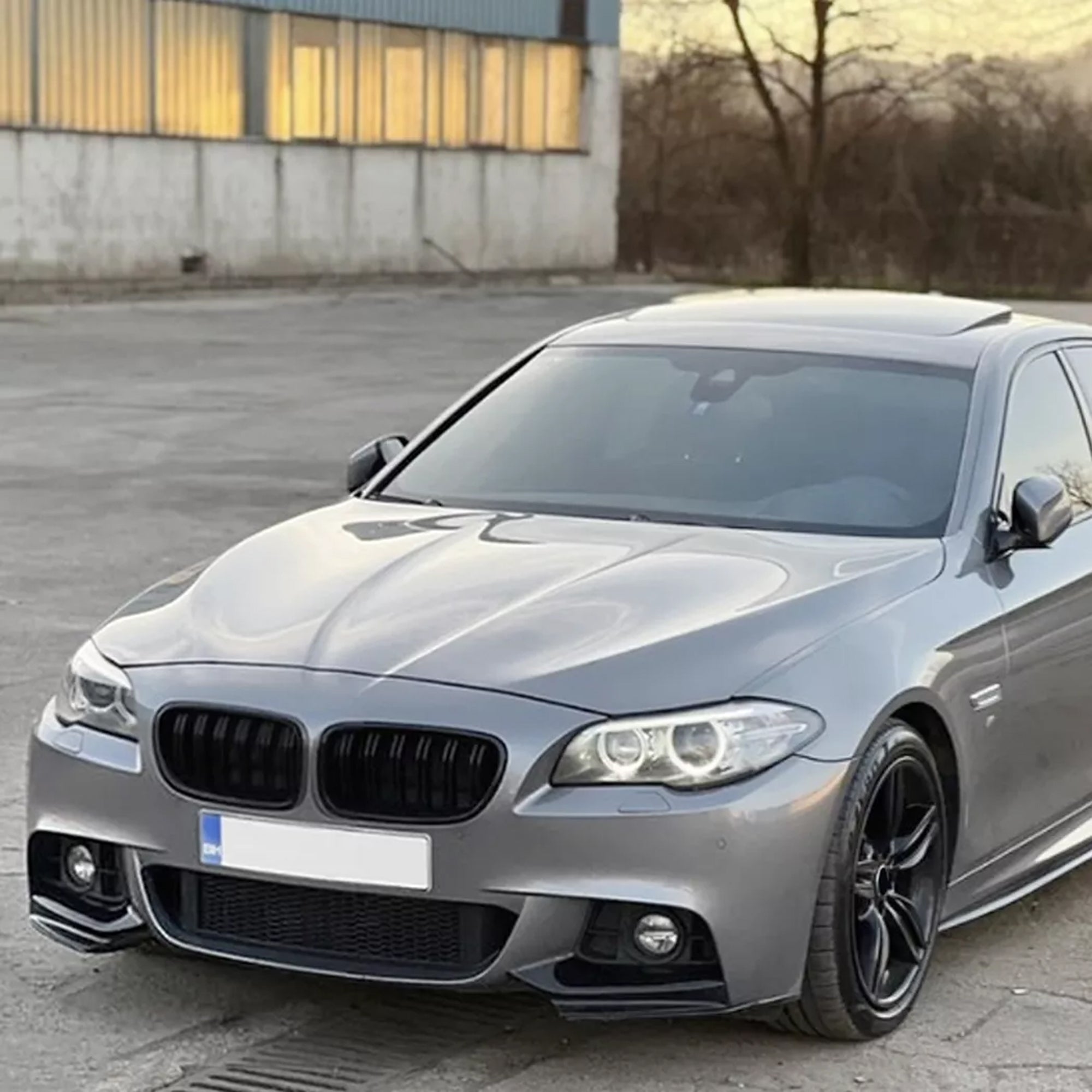 Front Bumper FLAP Wrap for BMW 5 Series F10 F11 2011-2017 M Sport, 2pcs FLAP Canards Lip Splitter Corner Trim Cover Adjustable Tuning Body Part Body Kit