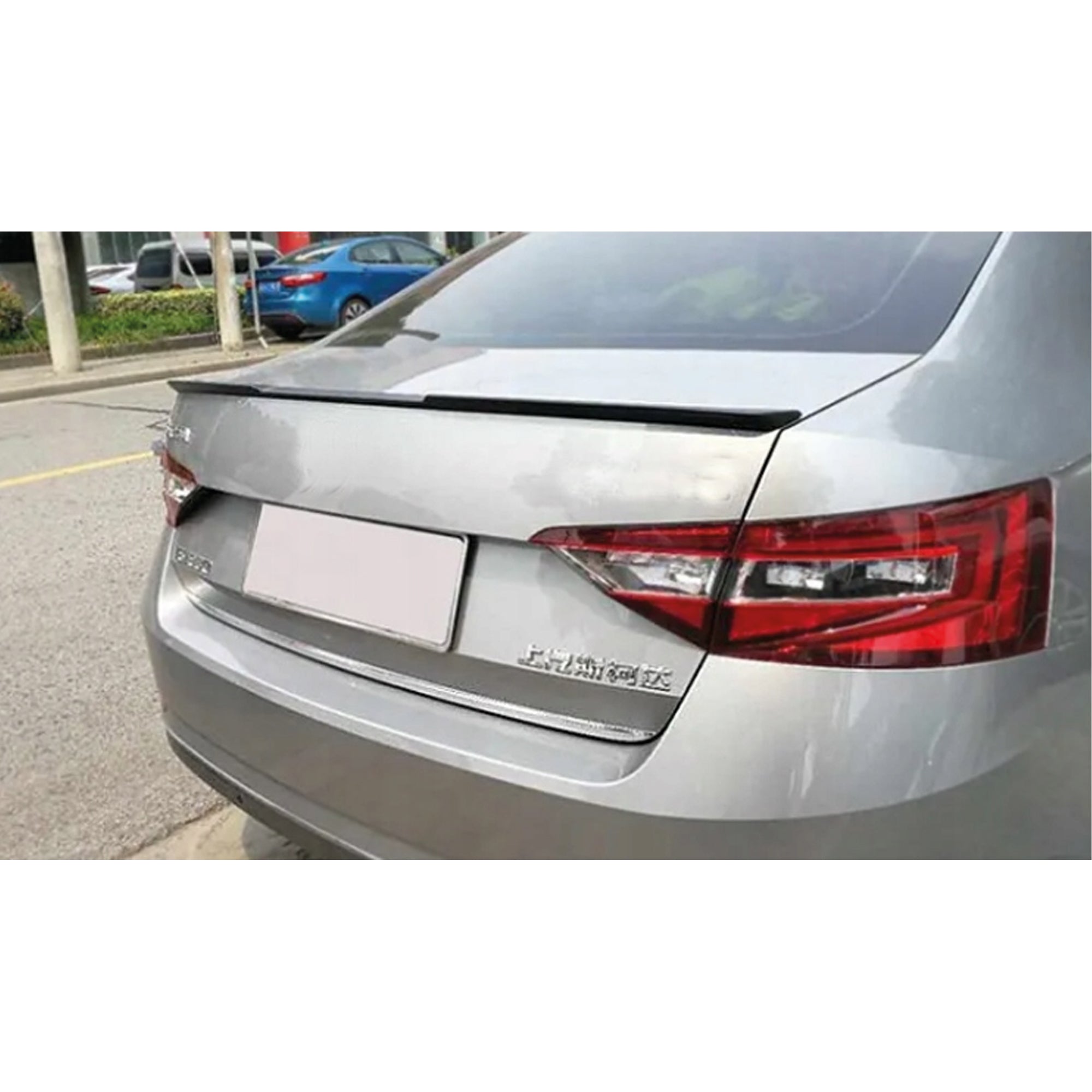 Rear Spoiler For Skoda SuperB B8 M4 Style 2019+ Piano Black ABS Plastic