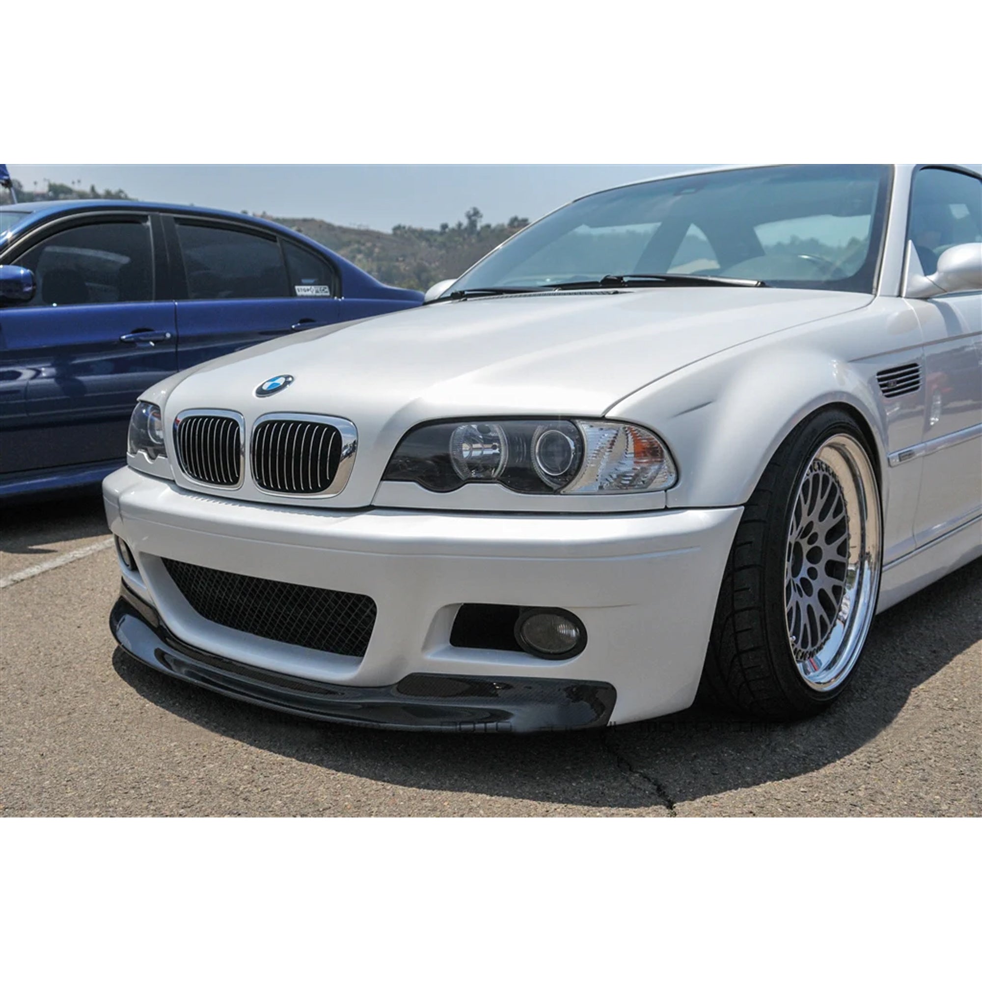 Front Bumper Lip Splitter for BMW 3 Series E46 Coupe M3 BUMPER CSL Style 1997-2006, ABS Plastic Piano Black Vacuum Car Tuning Body Part Body Kit