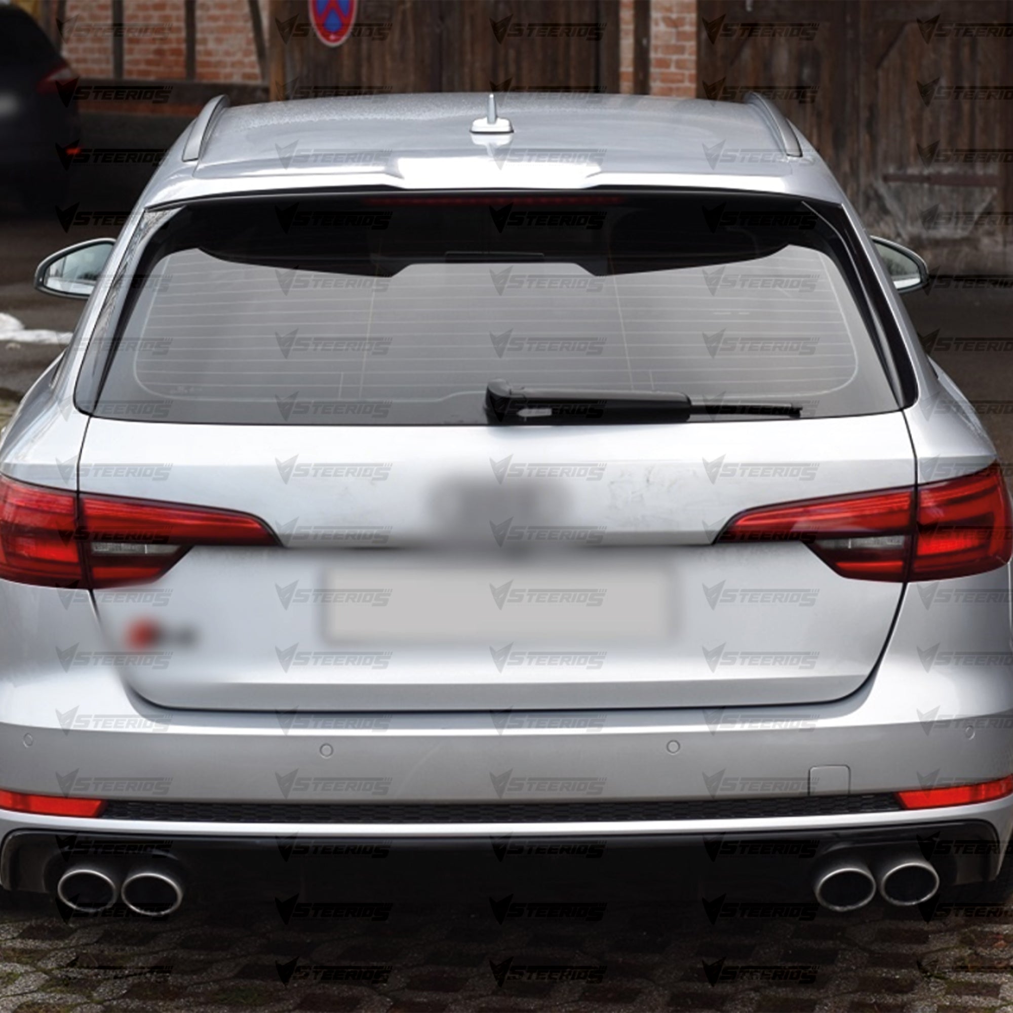Rear Roof Spoiler For Audi A4 B9 2017-2021 Avant Style Piano Black ABS Plastic