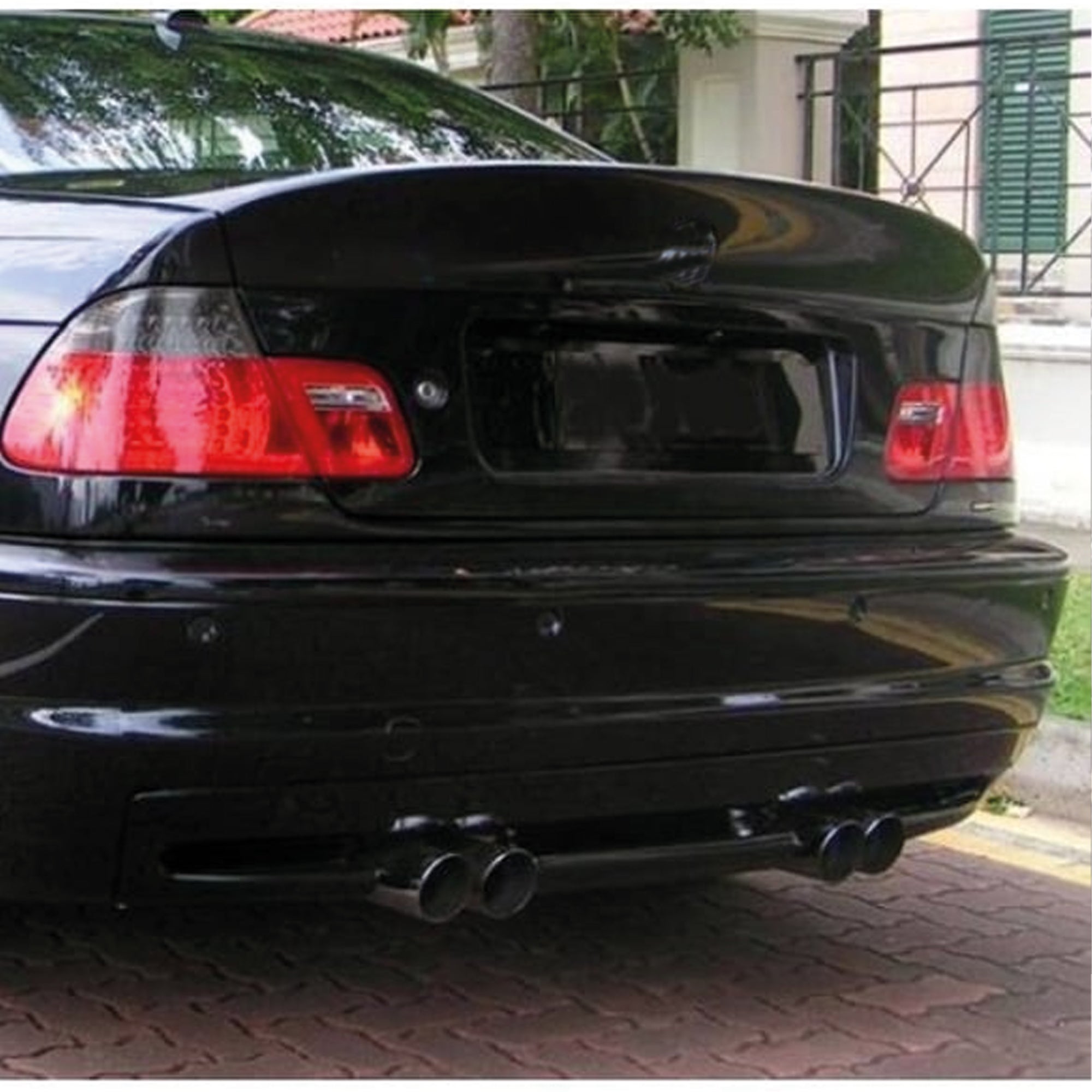 Rear Spoiler For BMW E46 1998-2005 CSL Style 4D-2D Piano Black ABS Plastic