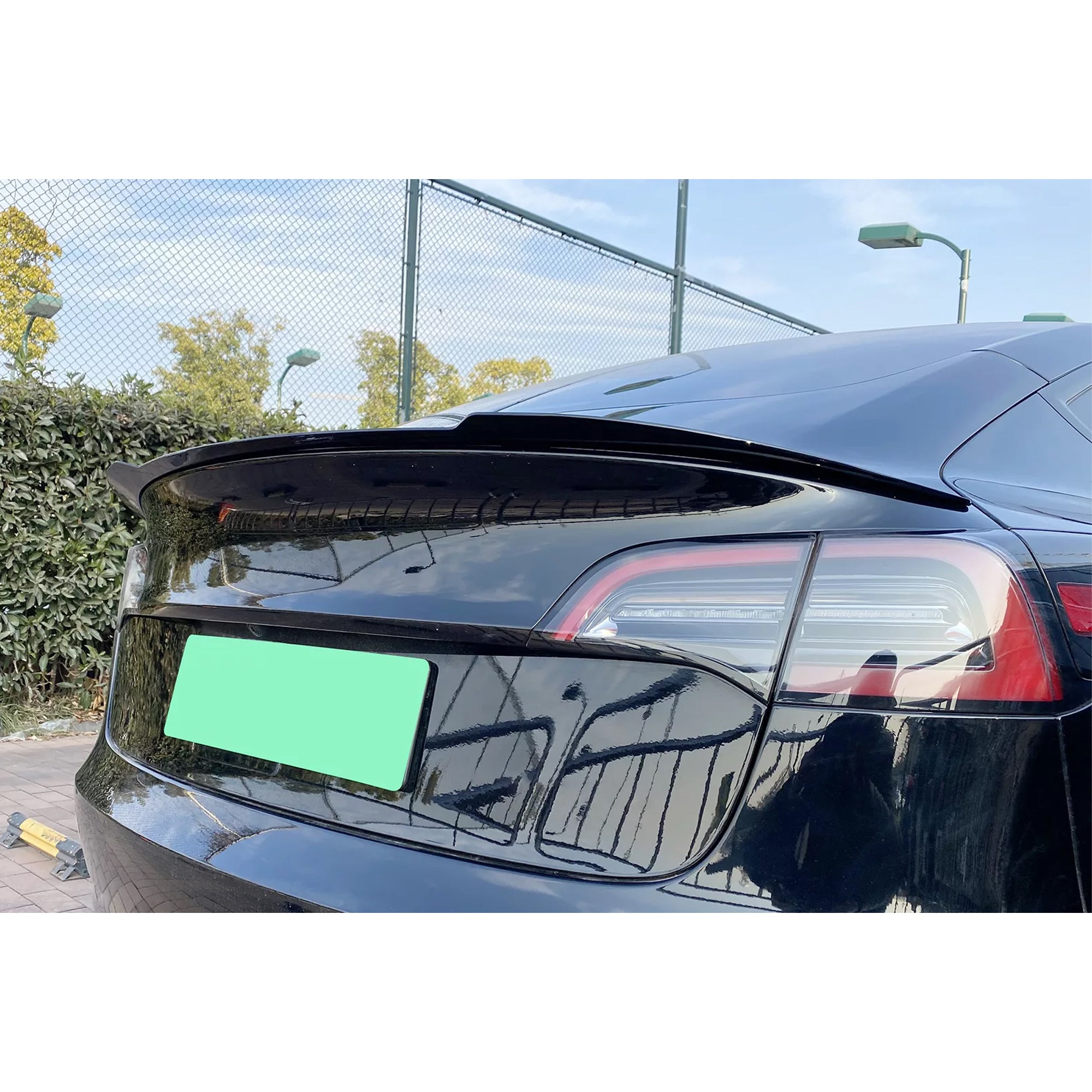 Rear Trunk Spoiler For Tesla Model 3 2017+ M4 Style Spoiler Piano Black ABS Plastic