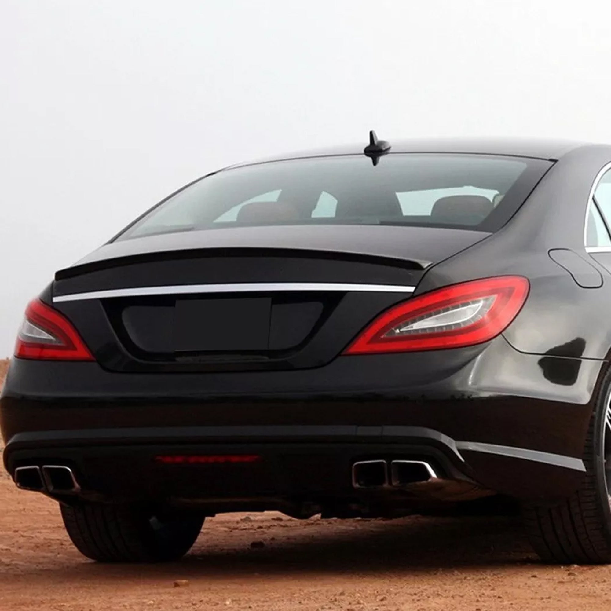 Rear Trunk Spoiler For Mercedes Benz CLS Class C218 2011-2017 Spoiler Piano Black ABS Plastic