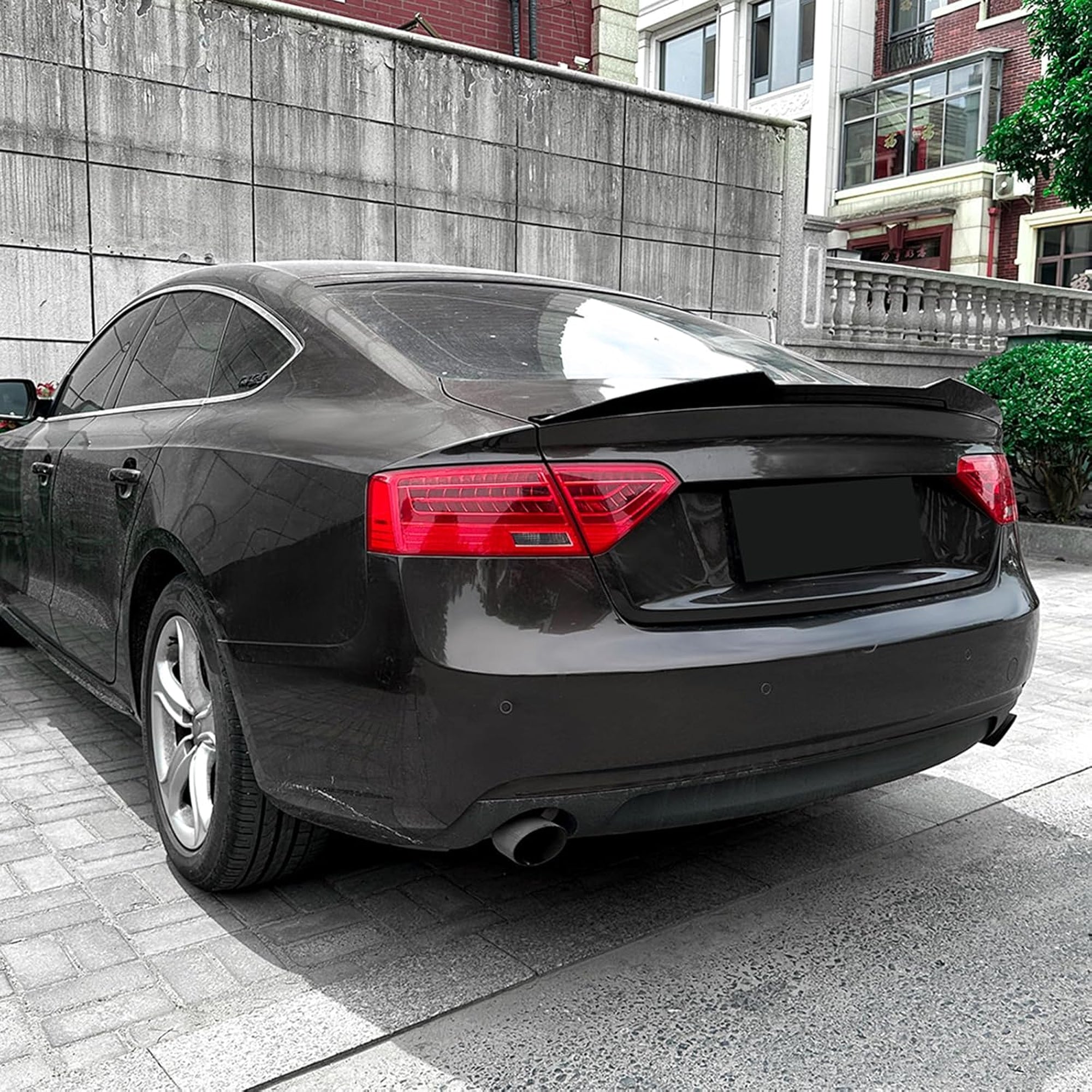 Rear Trunk Spoiler For Audi A5 8T Sportback 4Doors 2007-2016 M4 Style Spoiler Piano Black ABS Plastic
