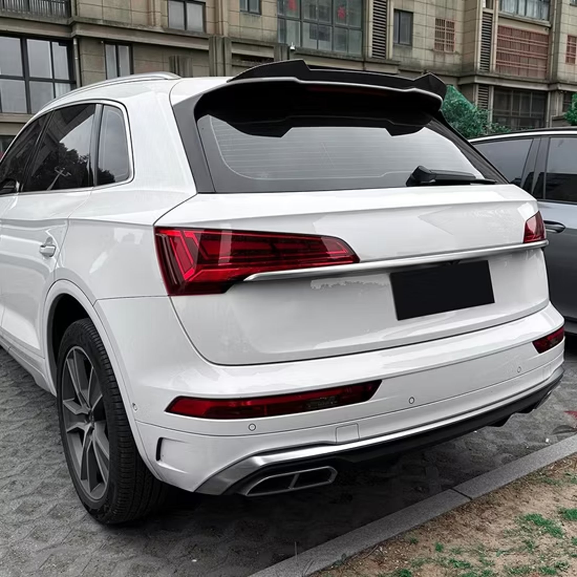 Rear Roof Spoiler For Audi Q5 FY Sline 2016-2024 Spoiler Piano Black ABS Plastic