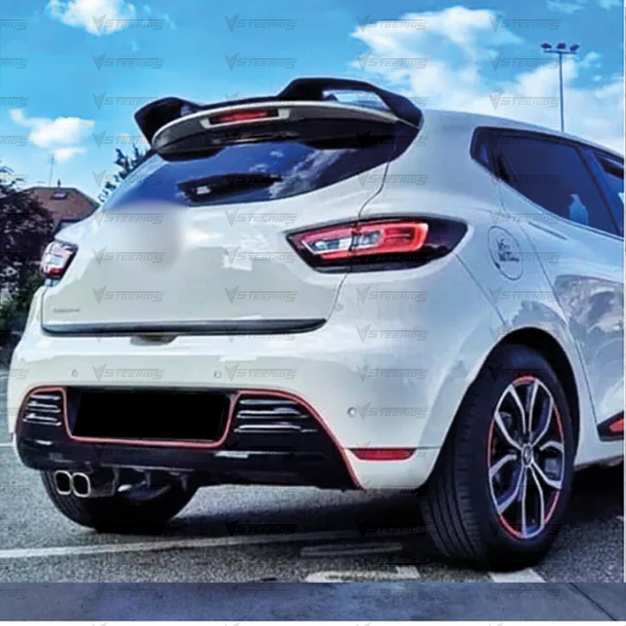 Rear Roof Spoiler For Renault Clio 4 RS Style 12-19 Spoiler Piano Black ABS Plastic