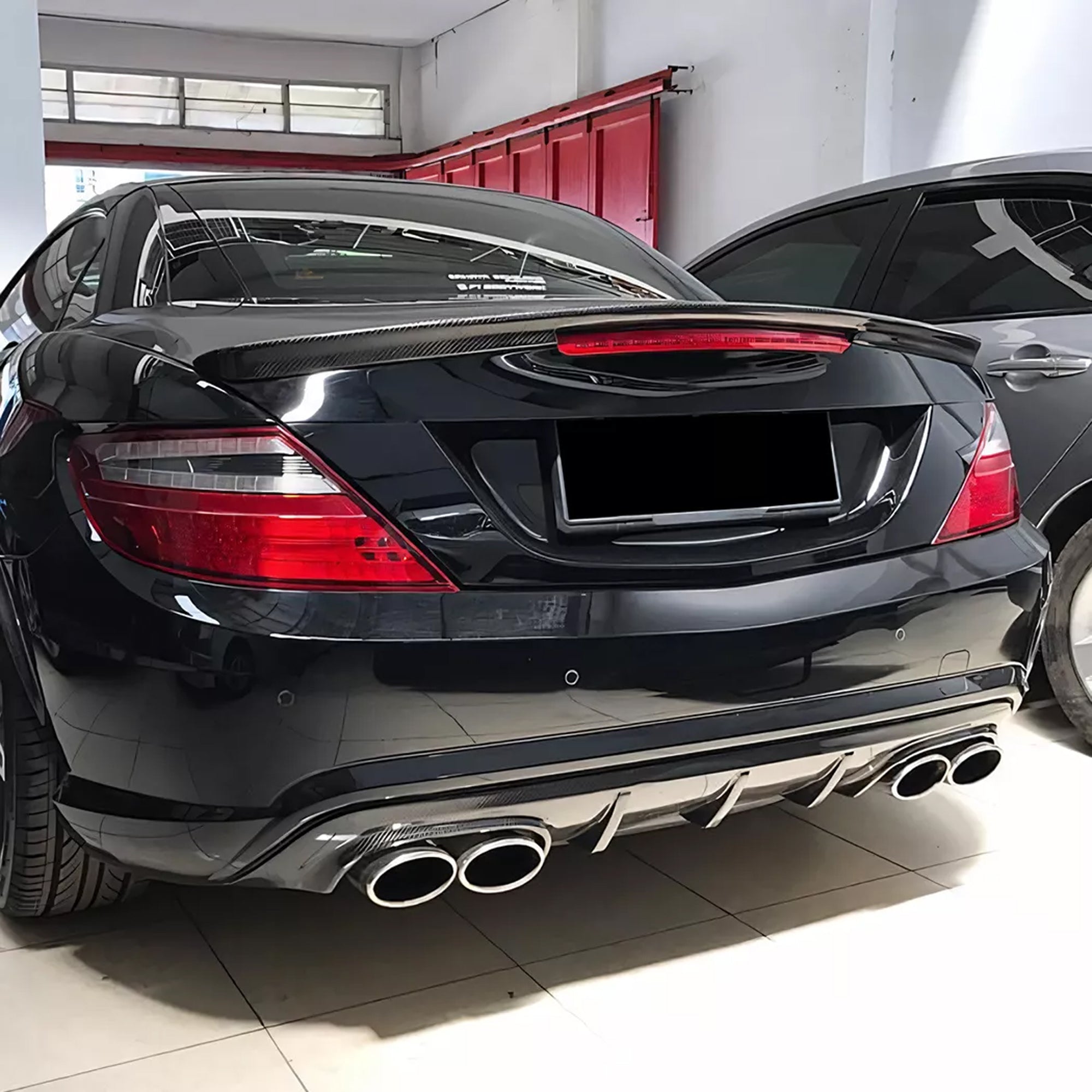 Rear Trunk Spoiler For Mercedes Benz SLK SLC R172 2011-2019 Spoiler Piano Black ABS Plastic