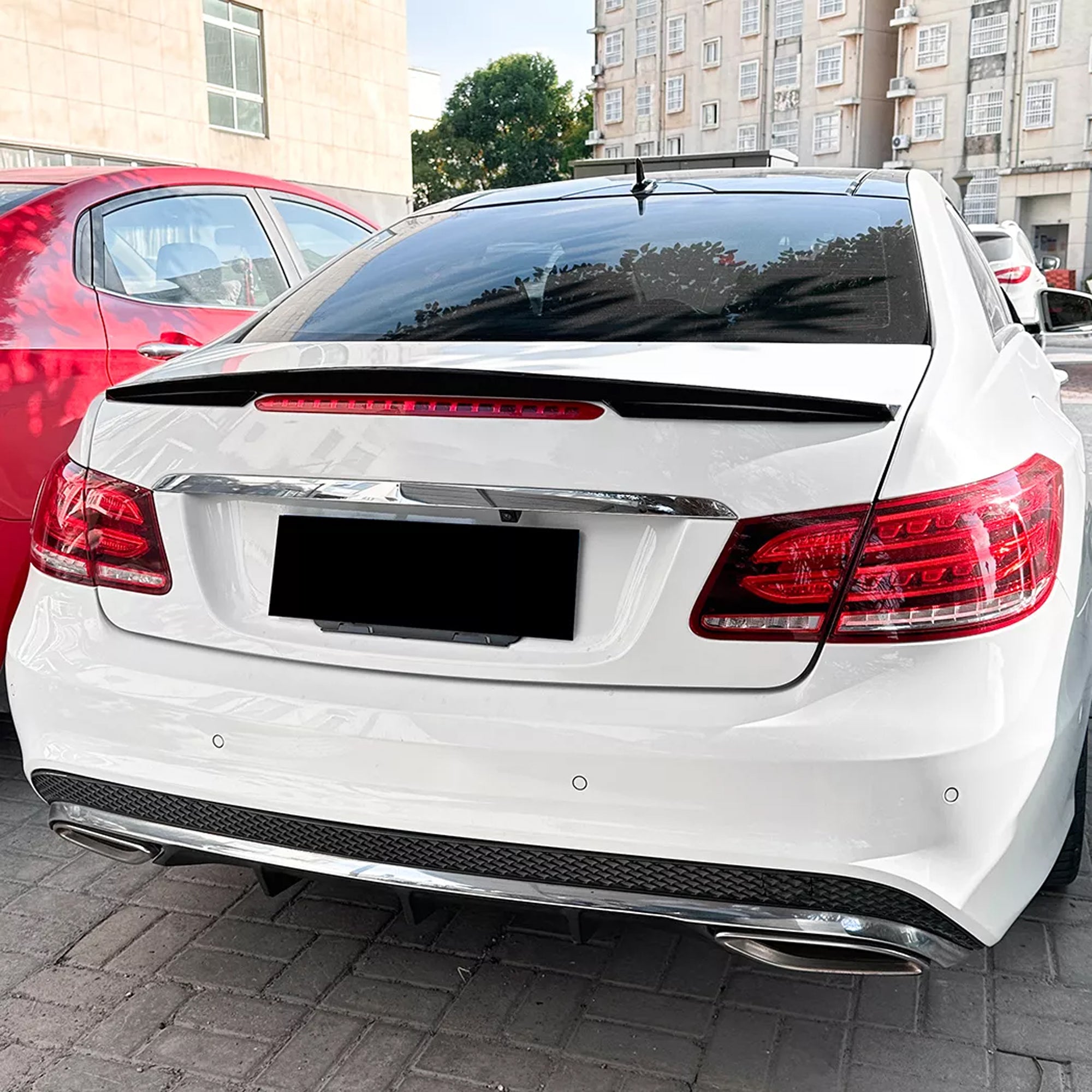 Rear Trunk Spoiler For Mercedes Benz E Class E Coupe C207 2009-2016 Spoiler Piano Black ABS Plastic