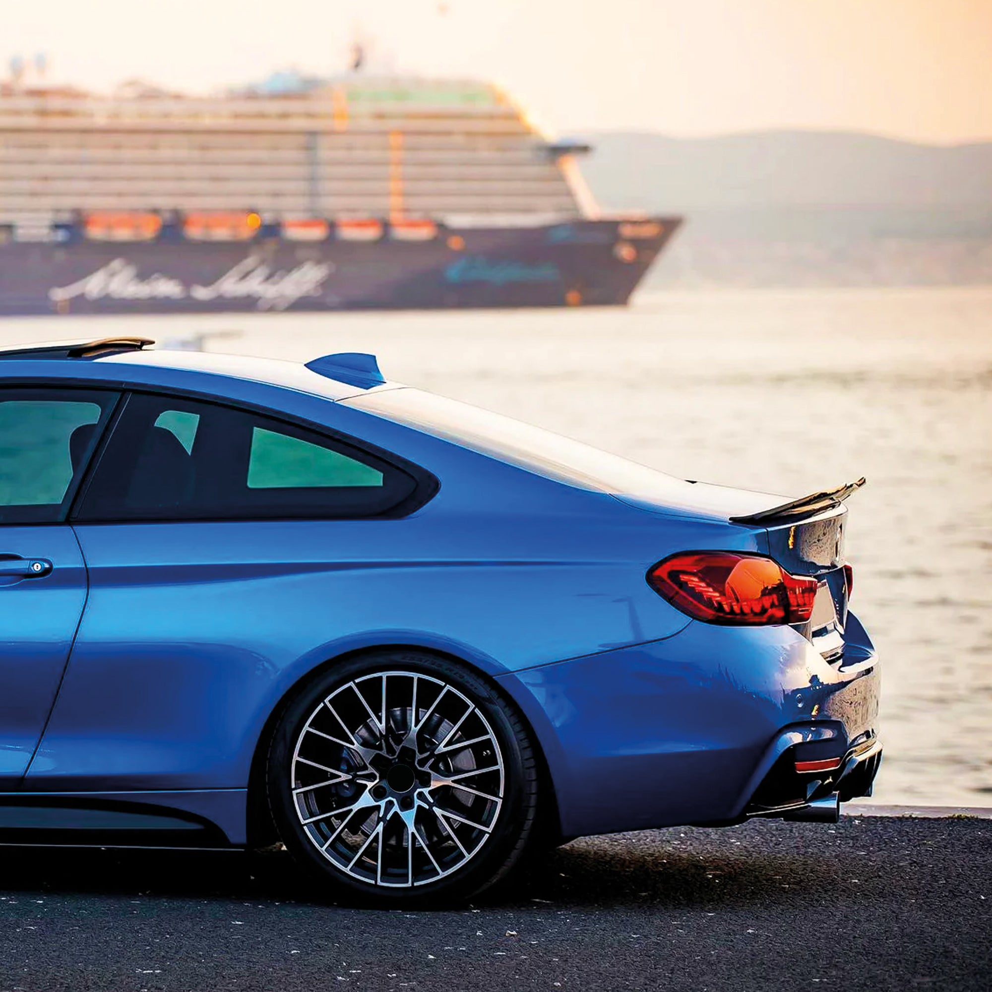 Rear Spoiler For BMW 4 Series F32 Coupe 2014-2020 2 Door PSM Style Piano Black ABS Plastic