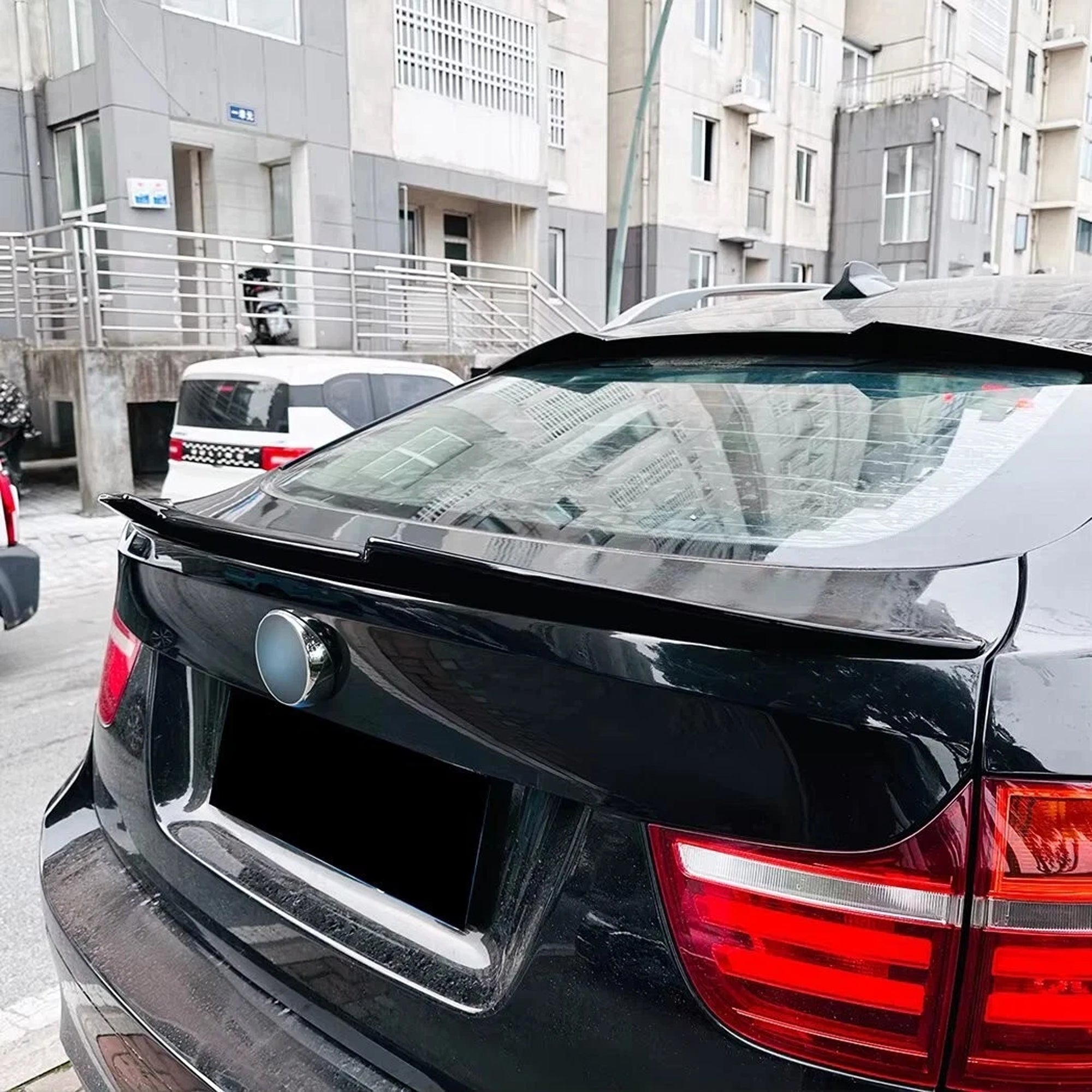 Rear Trunk Spoiler For BMW X6 E71 E72 2008-2014 M4 Style TRUNK Spoiler Piano Black ABS Plastic
