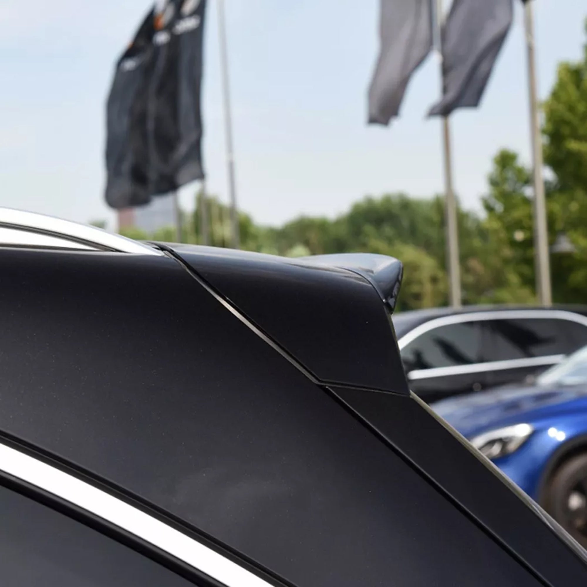 Rear Roof Spoiler For Mercedes Benz GLC Class X253 2016-2022 Spoiler Piano Black ABS Plastic