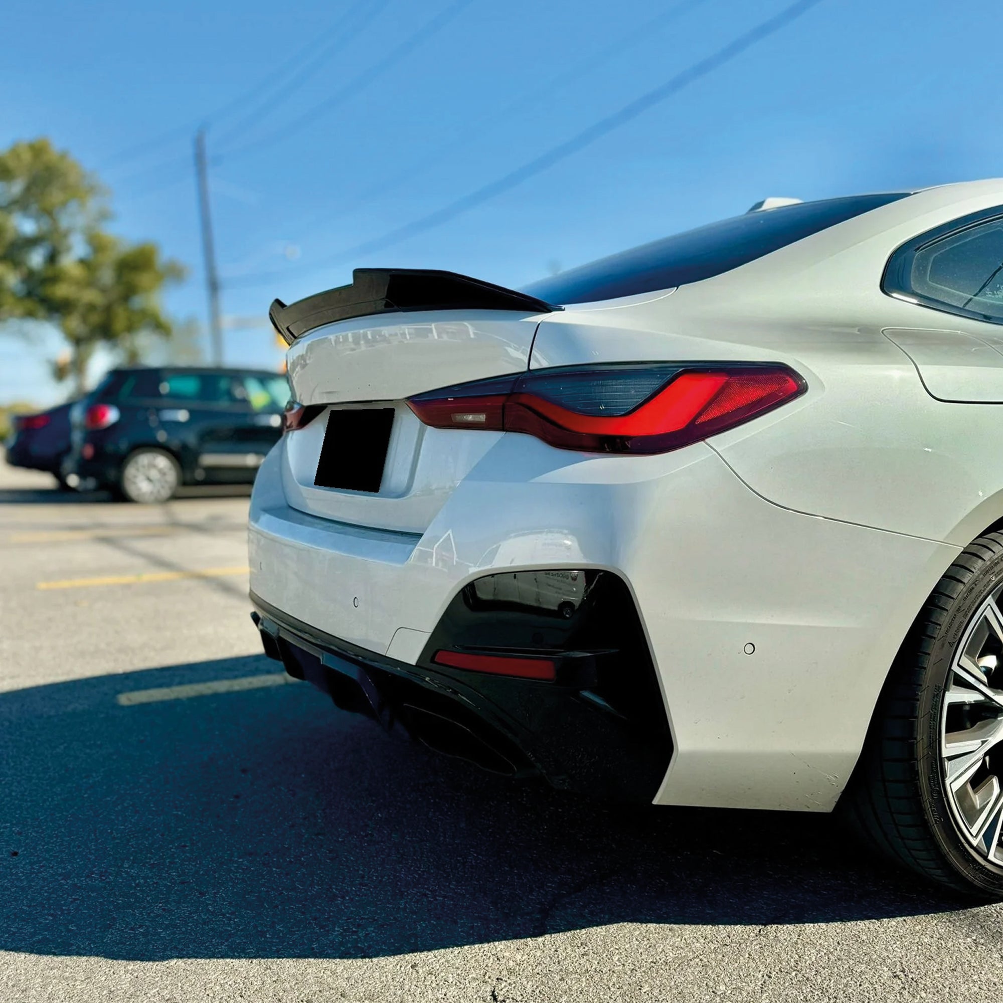 Rear Spoiler For BMW 4 Series G26 Gran Coupe 4-Door 2020+ PSM Style Piano Black ABS Plastic