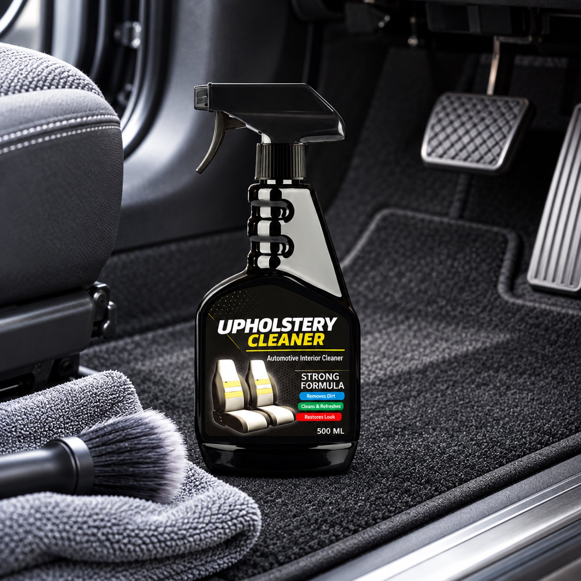 Car Upholstery Cleaner 500 ML – Interior Fabric Seat, Carpet & Stain Remover Spray