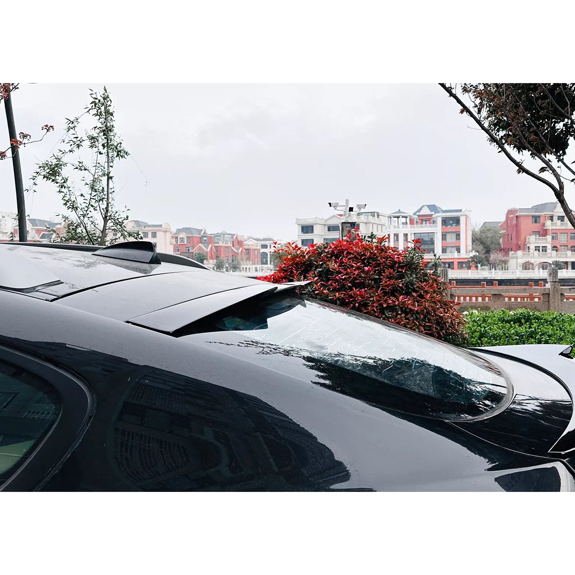 Roof Top Spoiler For BMW X6 E71 E72 2008-2014 Roof M4 Style Piano Black ABS Plastic