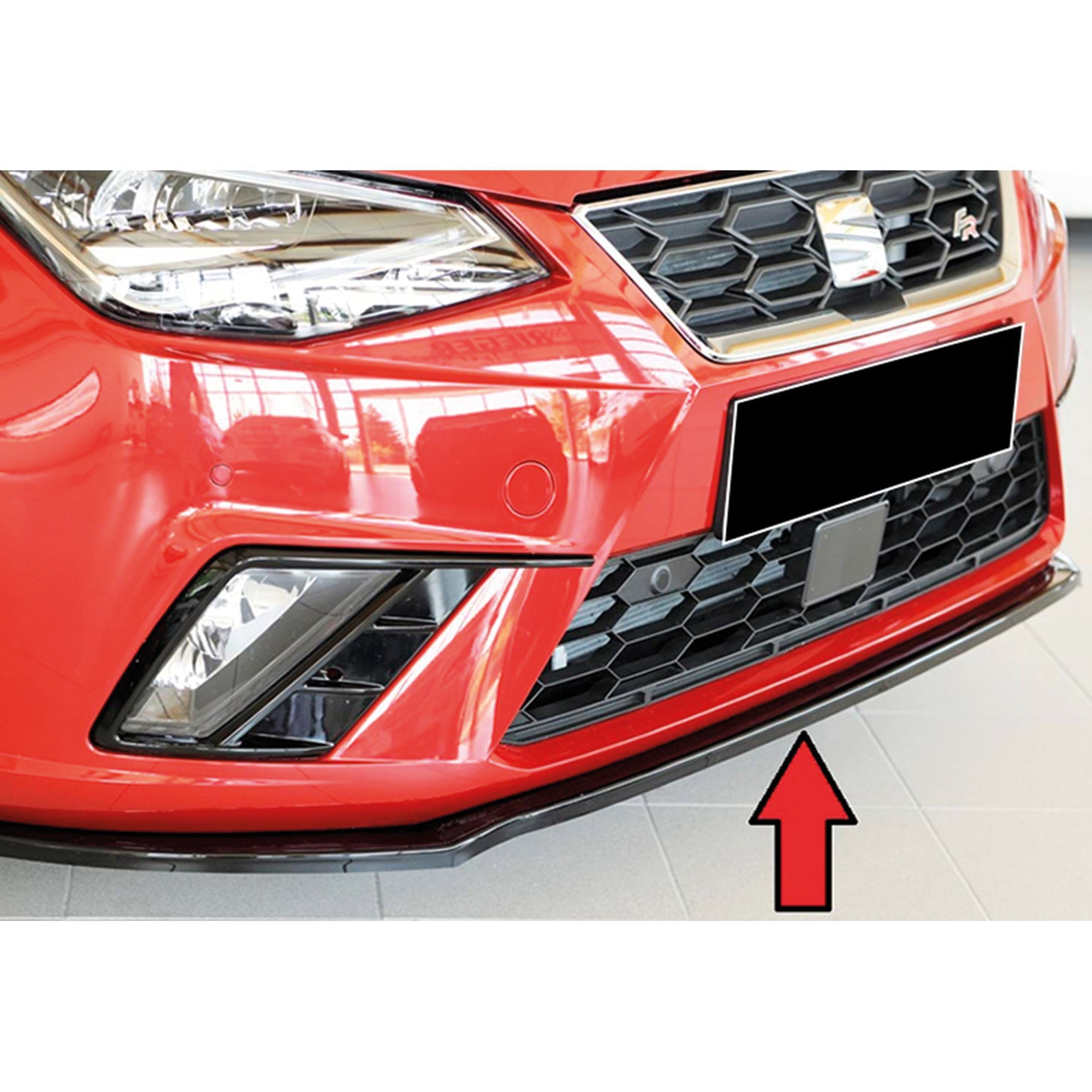Front Bumper Lip Splitter for Seat Ibiza MK5 KJ 2017-2021, ABS Plastic Piano Black Vacuum Car Tuning Body Part Body Kit