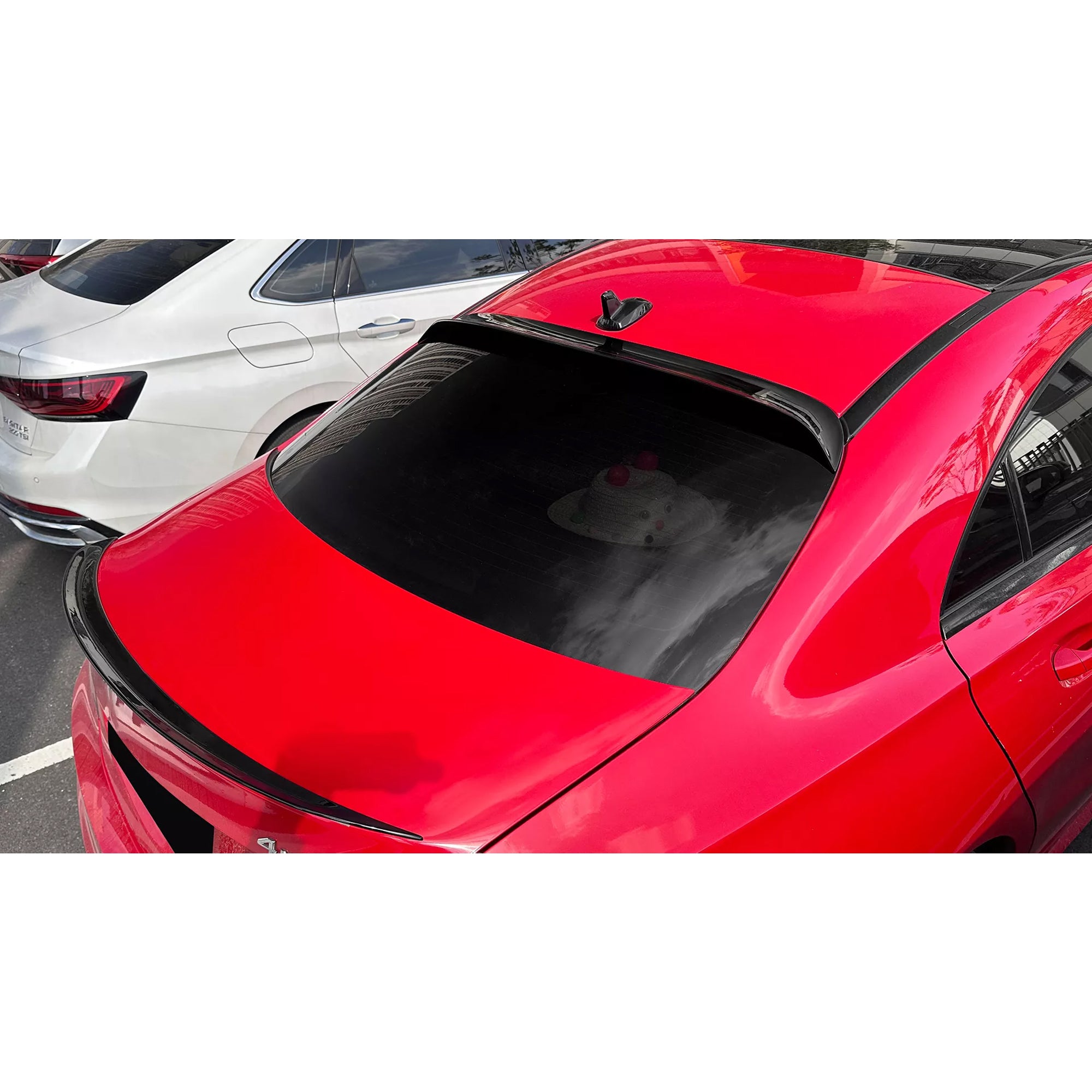 Roof Top Spoiler For Mercedes Benz CLA Class C117 2013-2019 Piano Black ABS Plastic