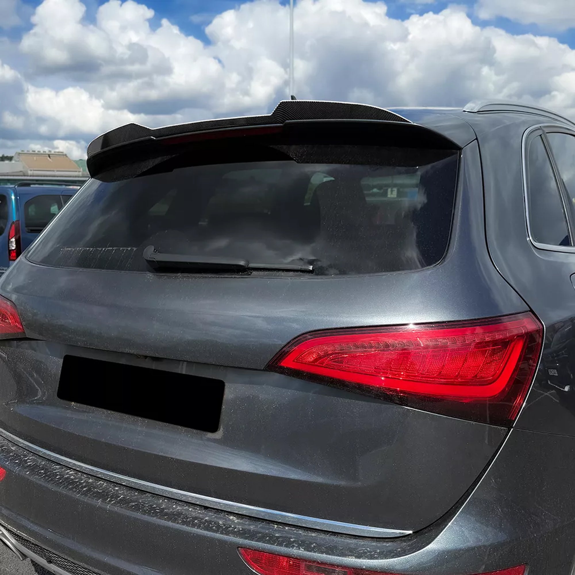 Rear Roof Spoiler For Audi Q5 8R Sline 2009-2016 Cap Style Spoiler Piano Black ABS Plastic