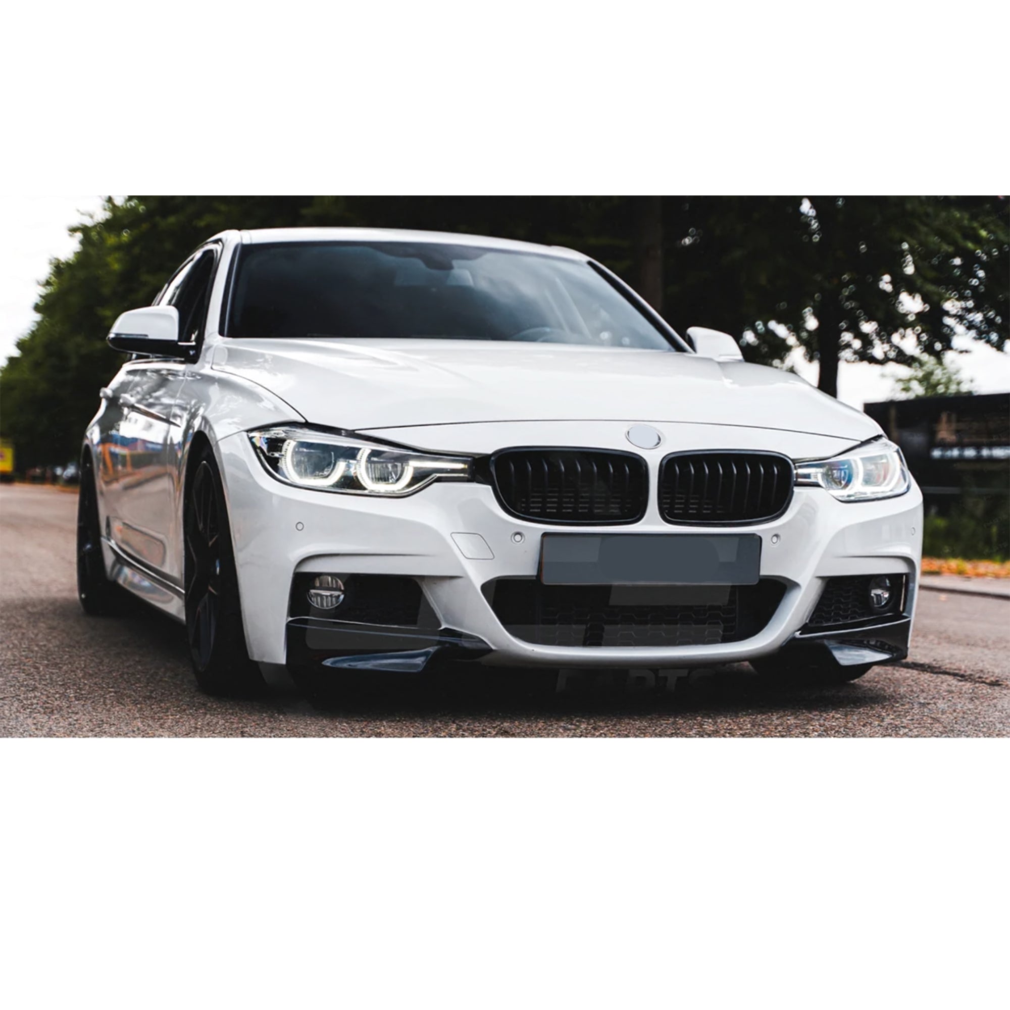 Front Bumper FLAP Wrap for BMW 3 Series F30 F31 2013-2019 M Pack, 2pcs FLAP Canards Lip Splitter Corner Trim Cover Adjustable Tuning Body Part Body Kit